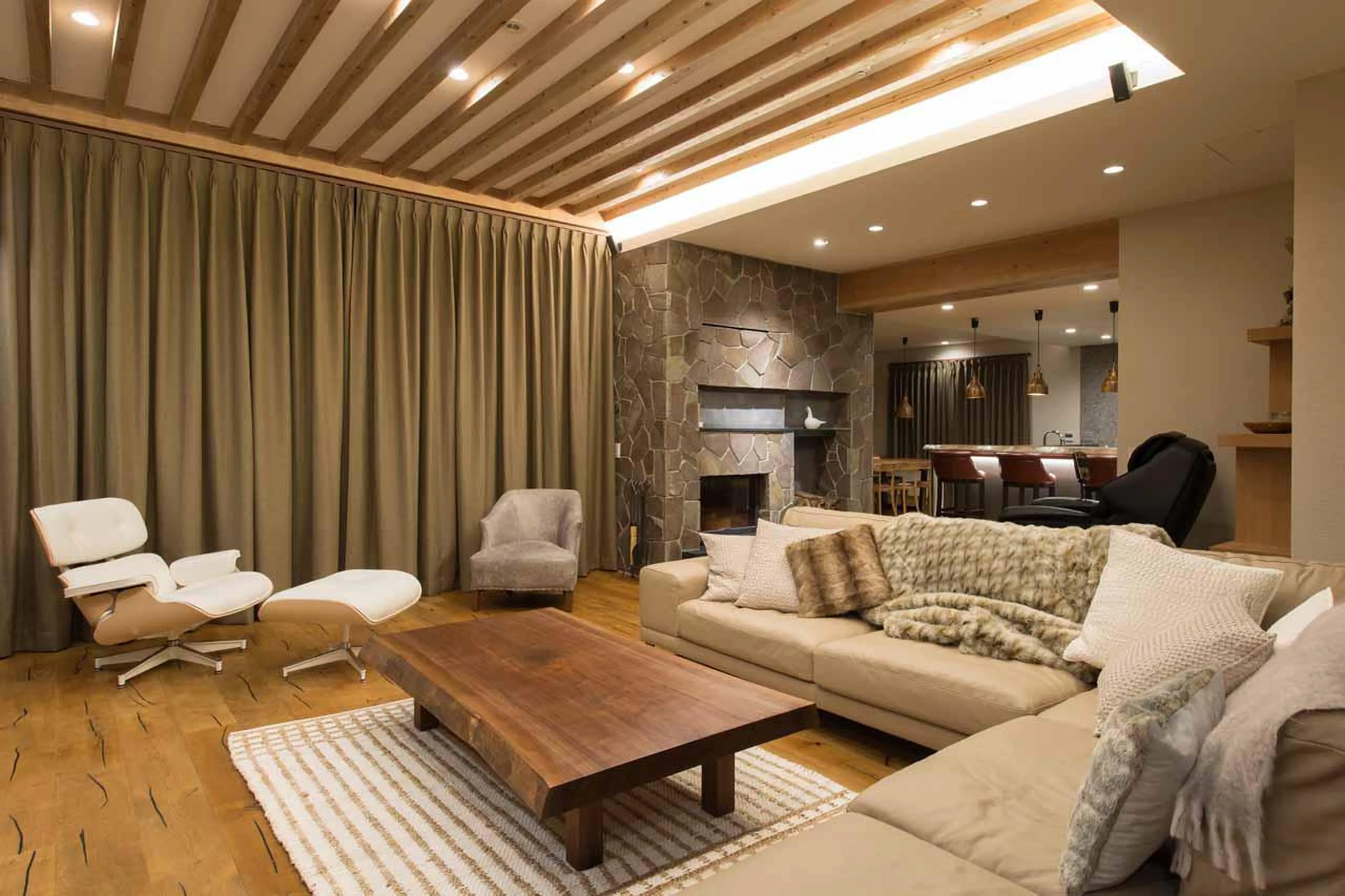 Living area in Hakuchozan in Niseko