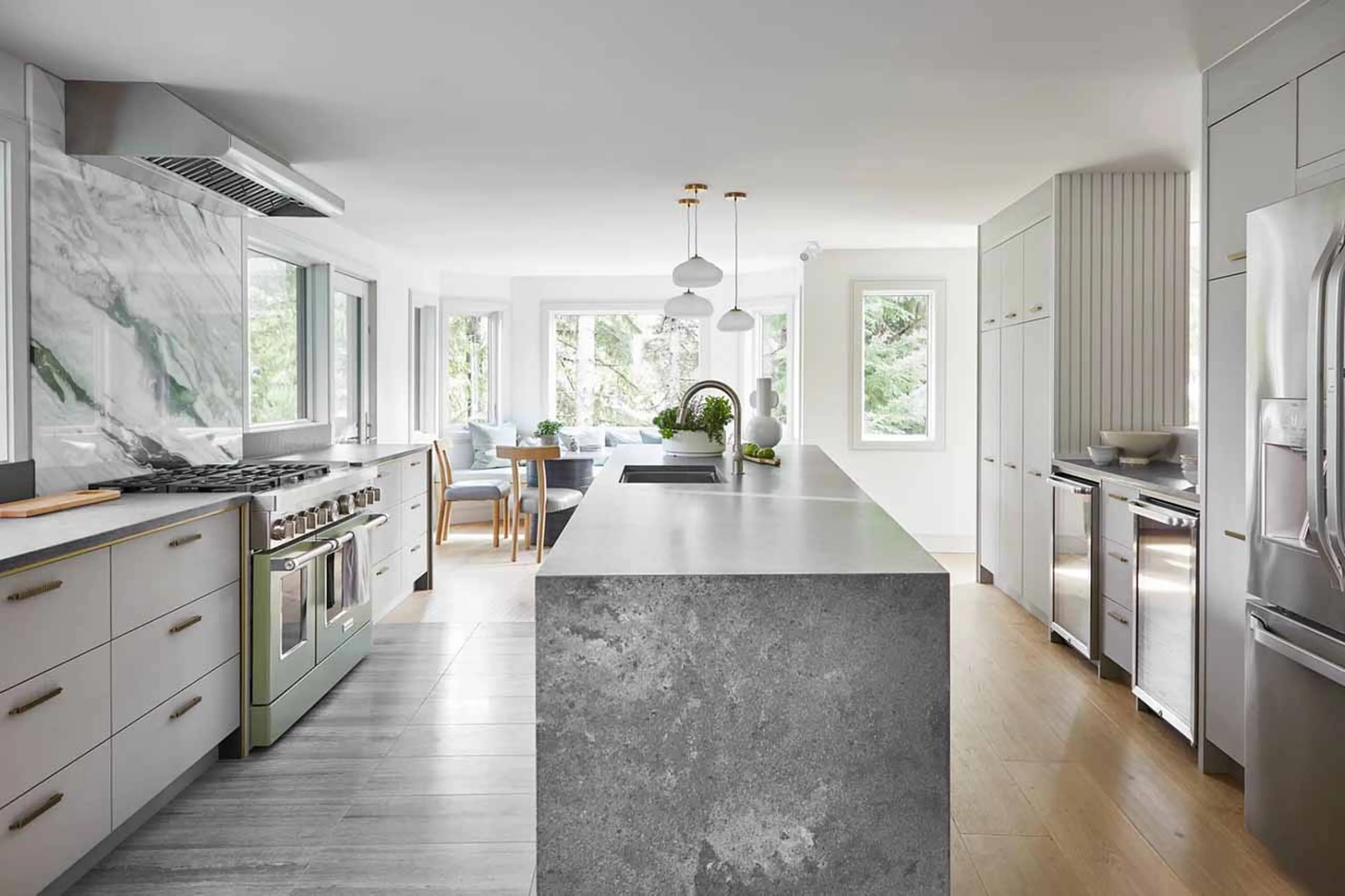 kitchen island at Haus Heidi in Whistler