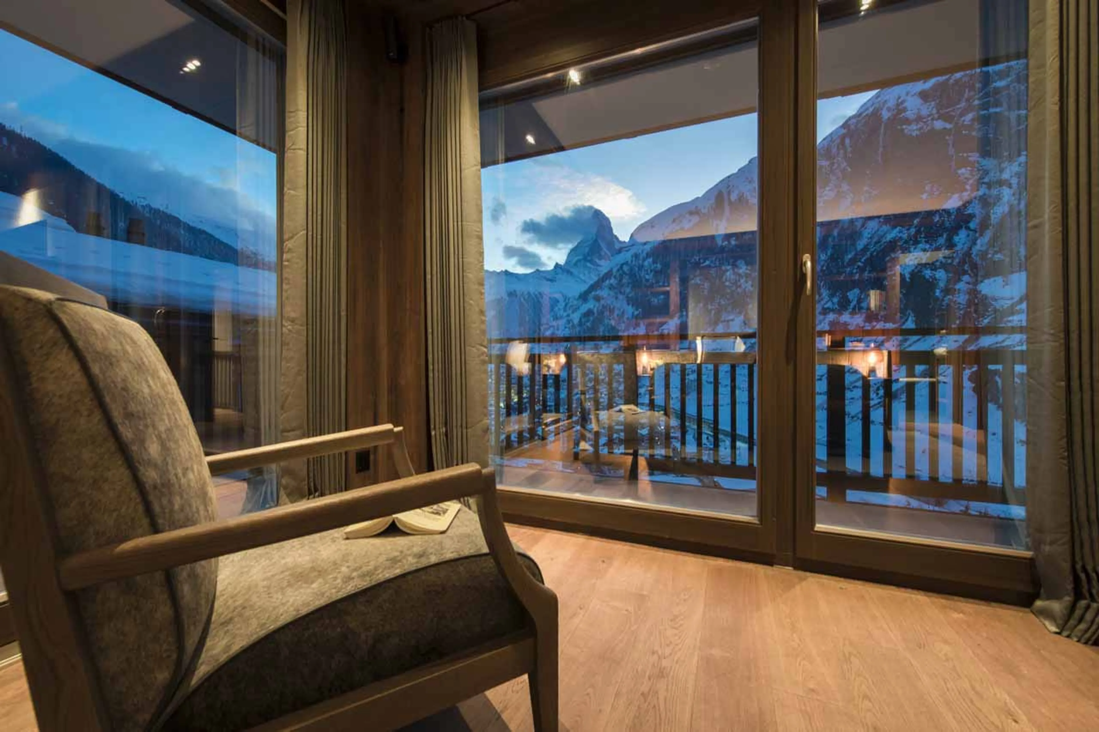 View from master bedroom at Haus Leytron in Zermatt