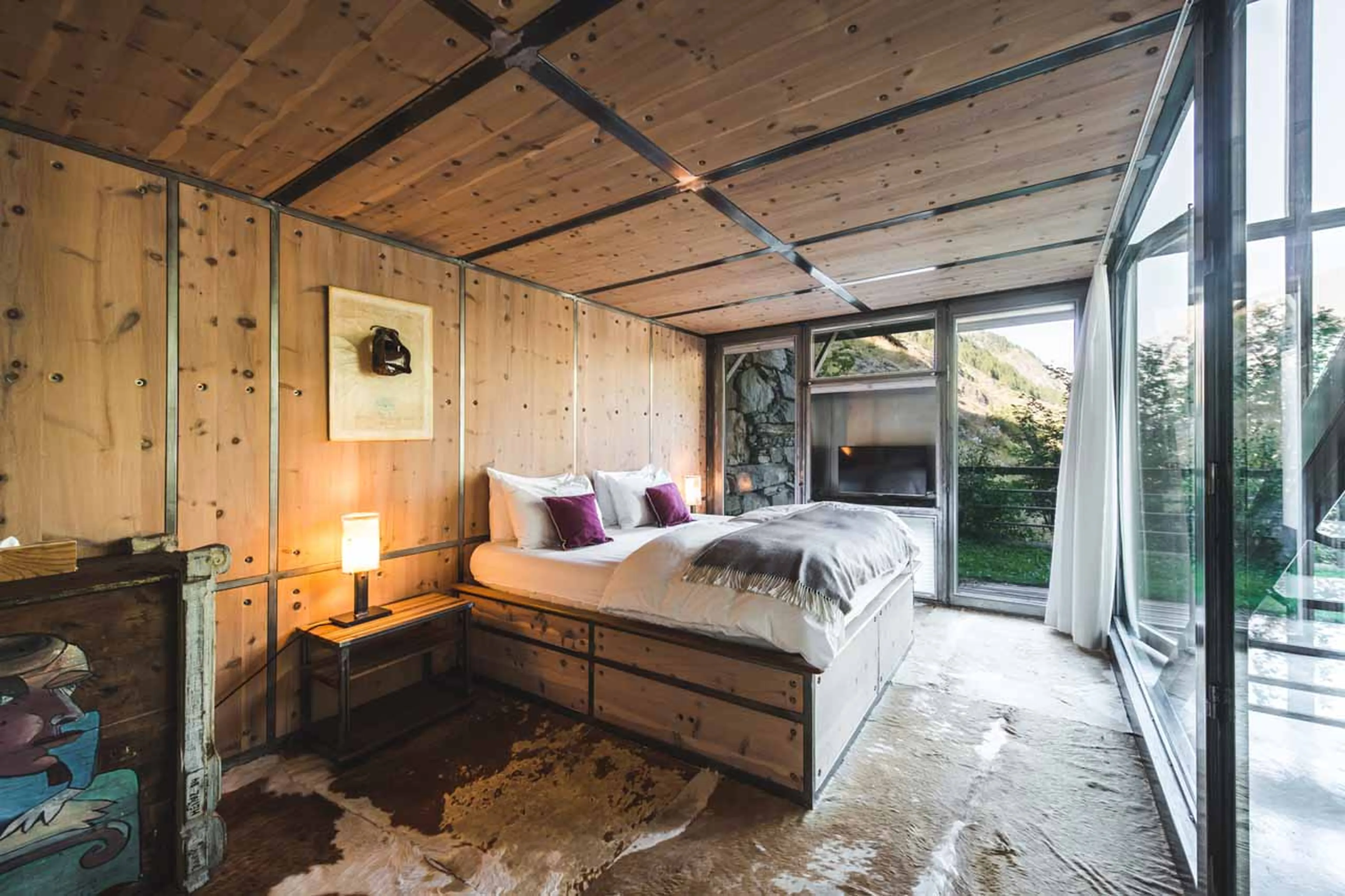 Bedroom three at  Heinz Julen Loft in Zermatt