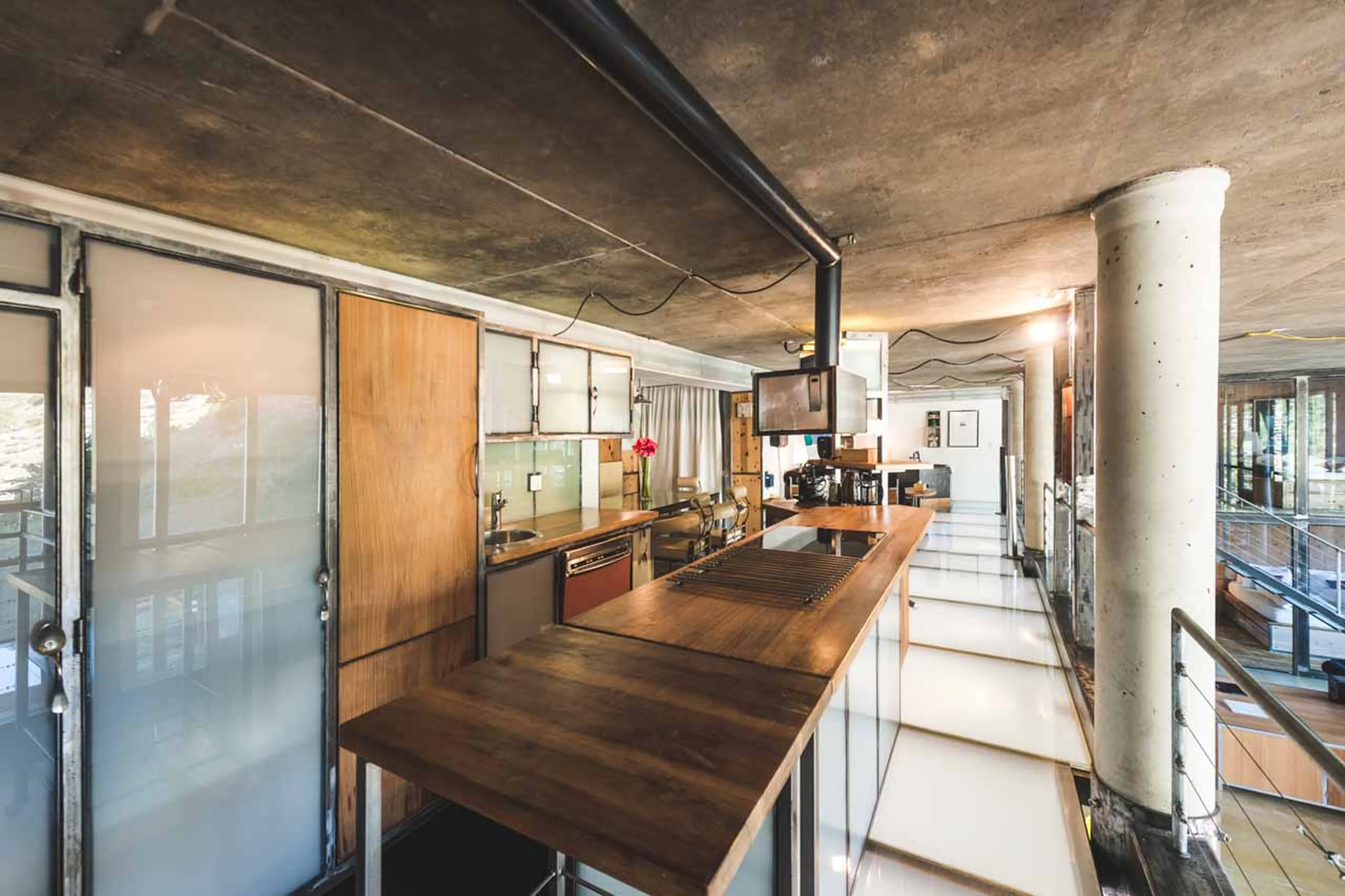Kitchen at Heinz Julen Loft in Zermatt