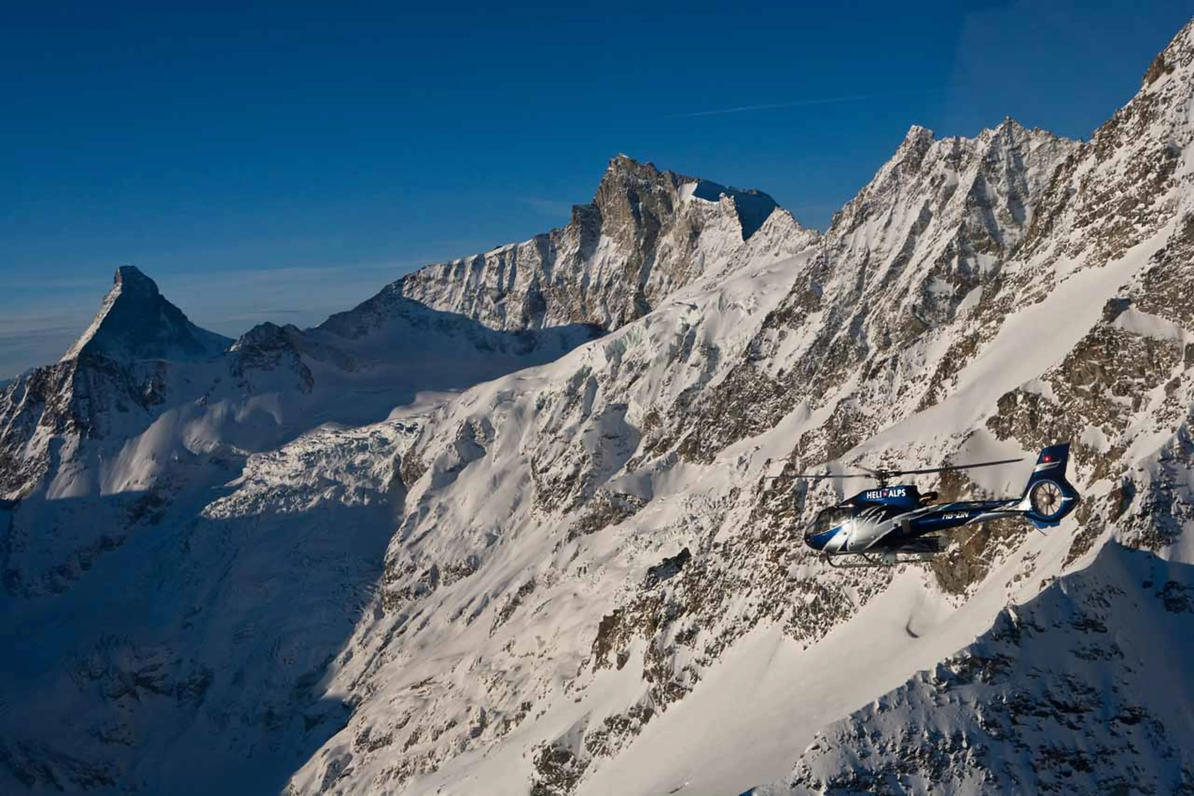 Heli-ski safari in the Swiss Alps