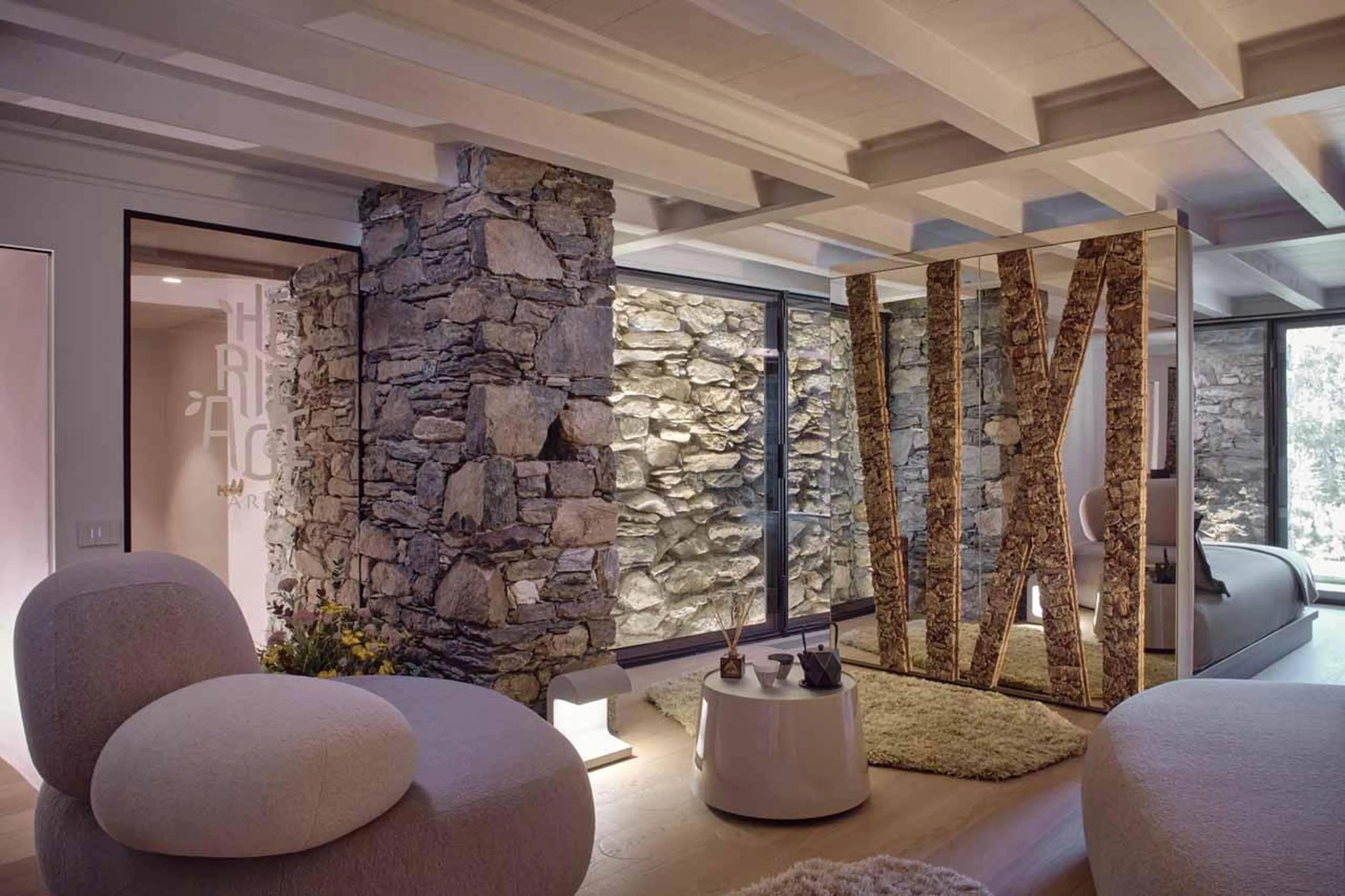 Master bedroom sofas in Heritage Carrel, Cervinia