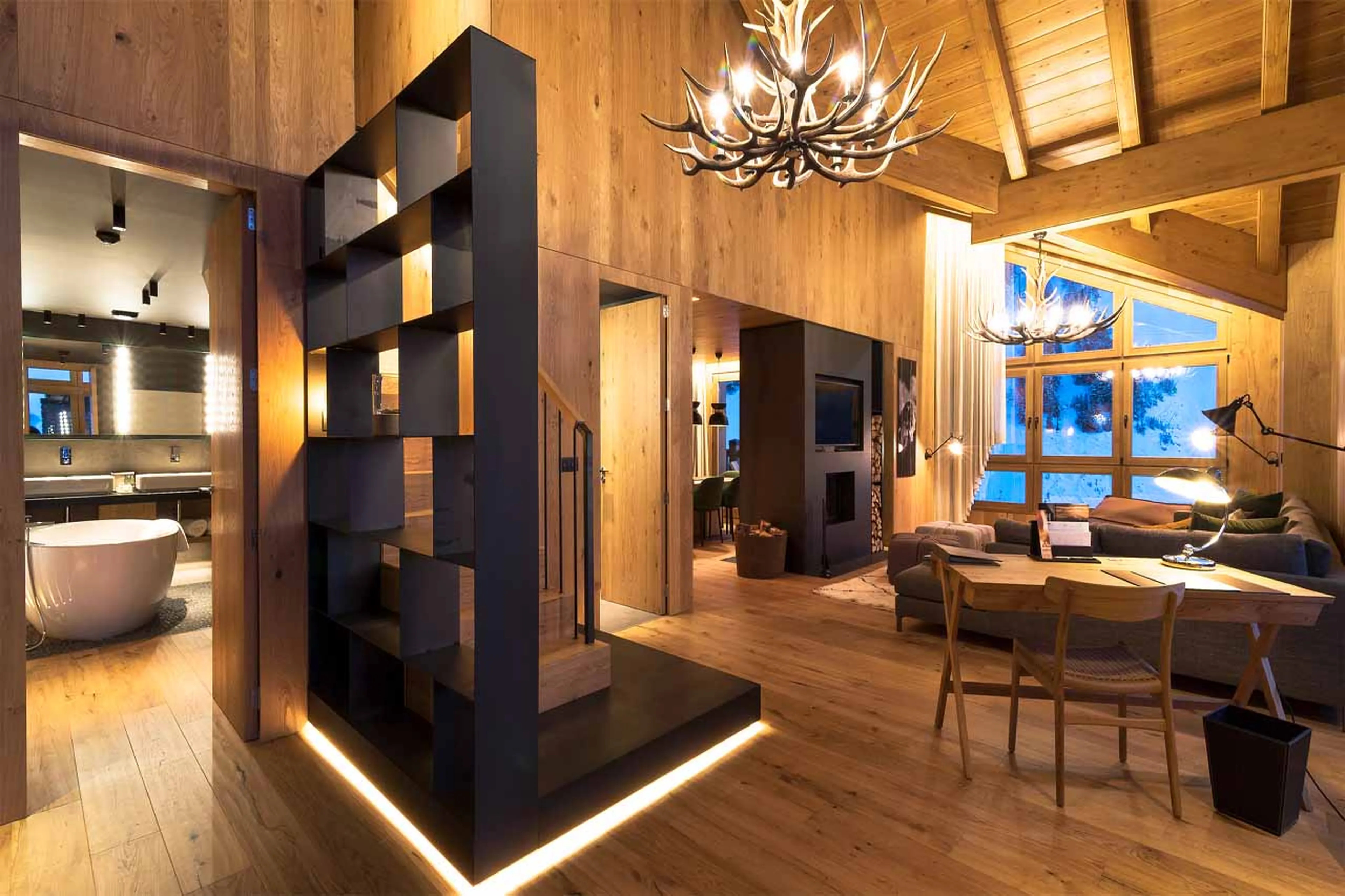 Lounge area and bathroom at  Hermitage Mountain Residence 250 in Soleu