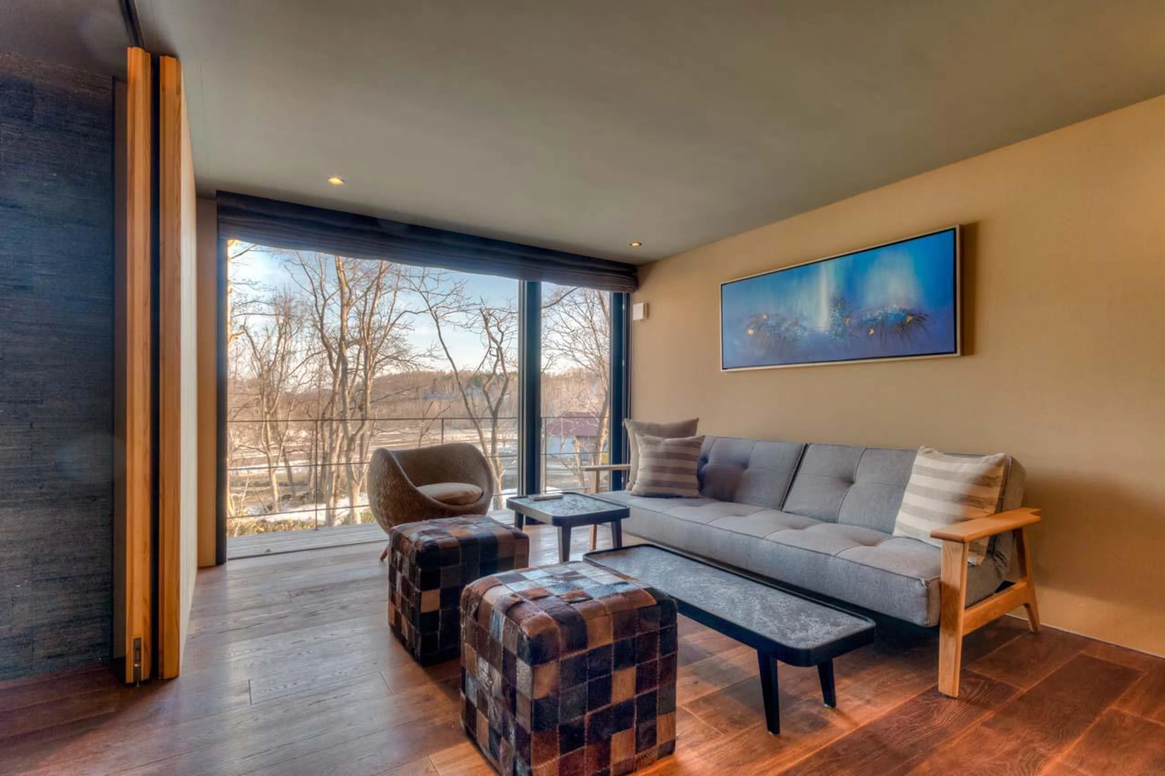 Modern lounge at Hideaway on Escarpment in Niseko