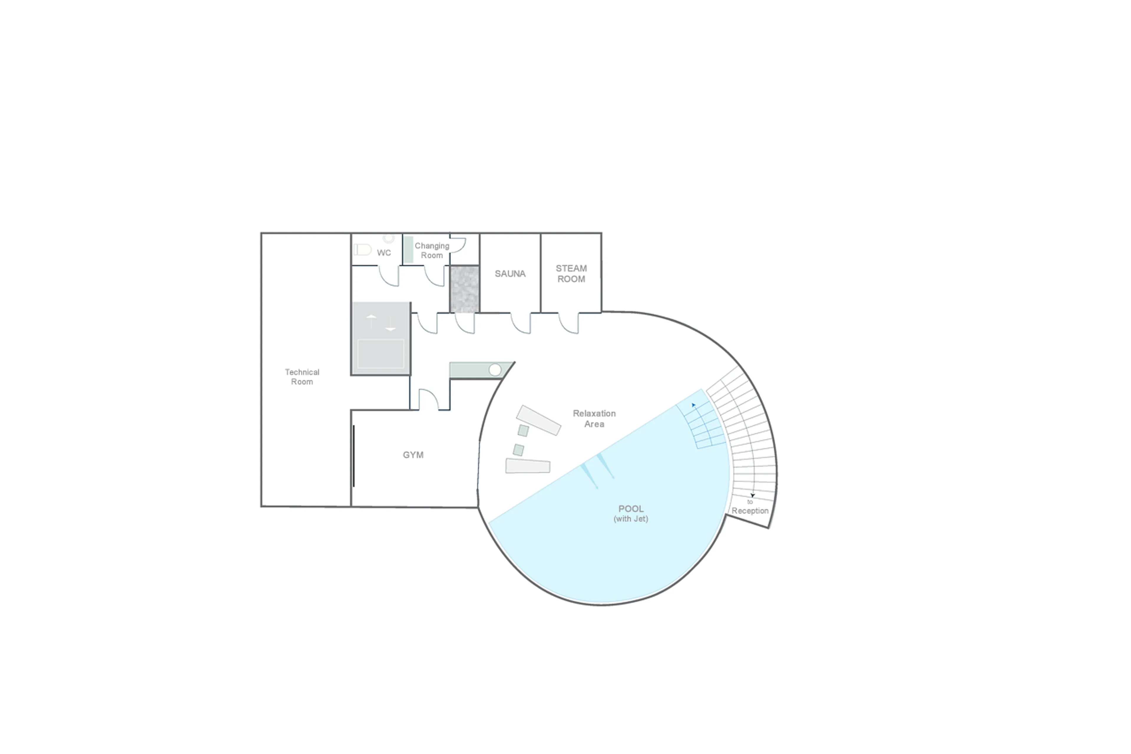 Level -1 floor plan of Horu Lodge in Zermatt