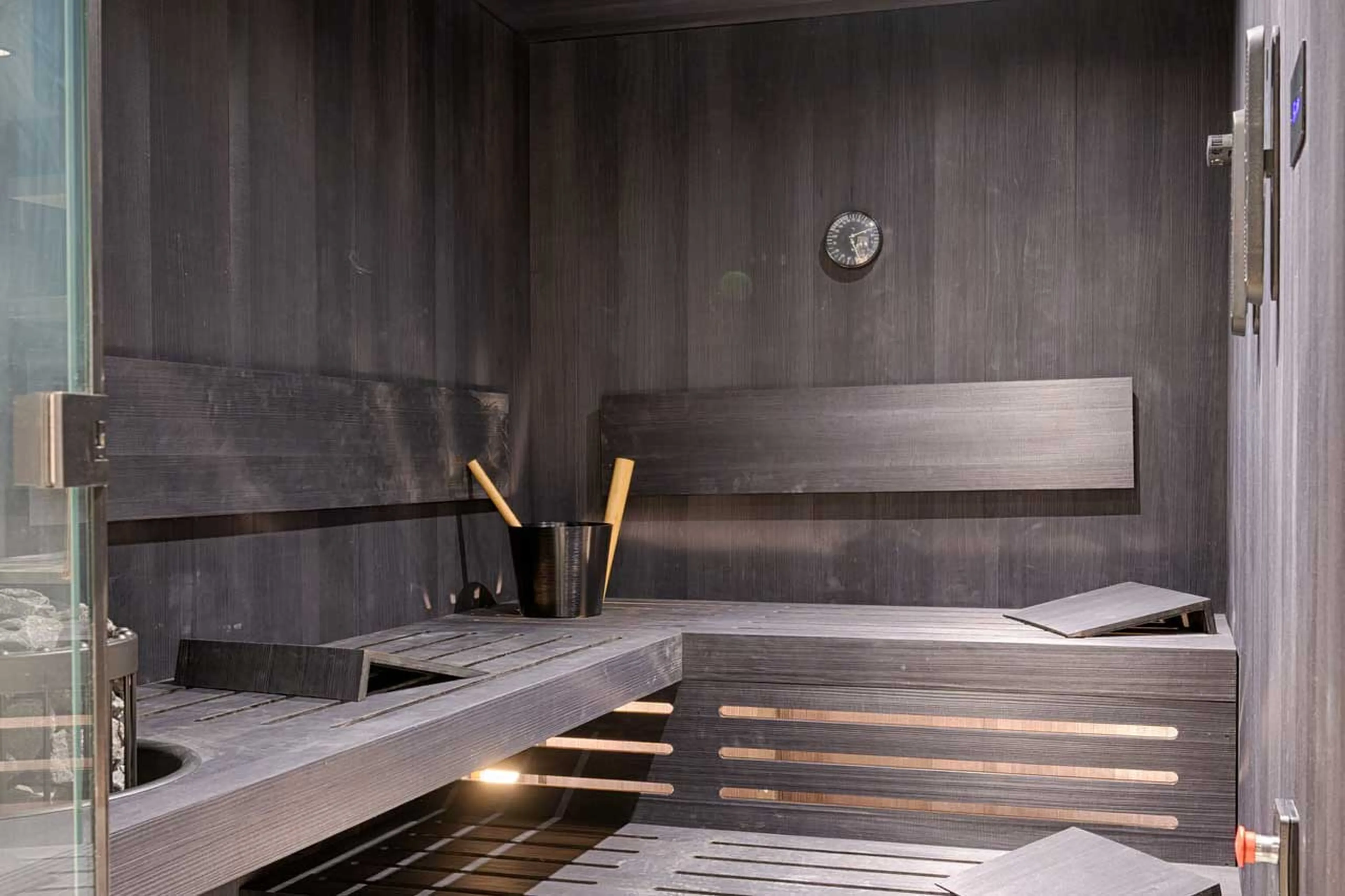 Shared spa sauna at Horu Lodge in Zermatt