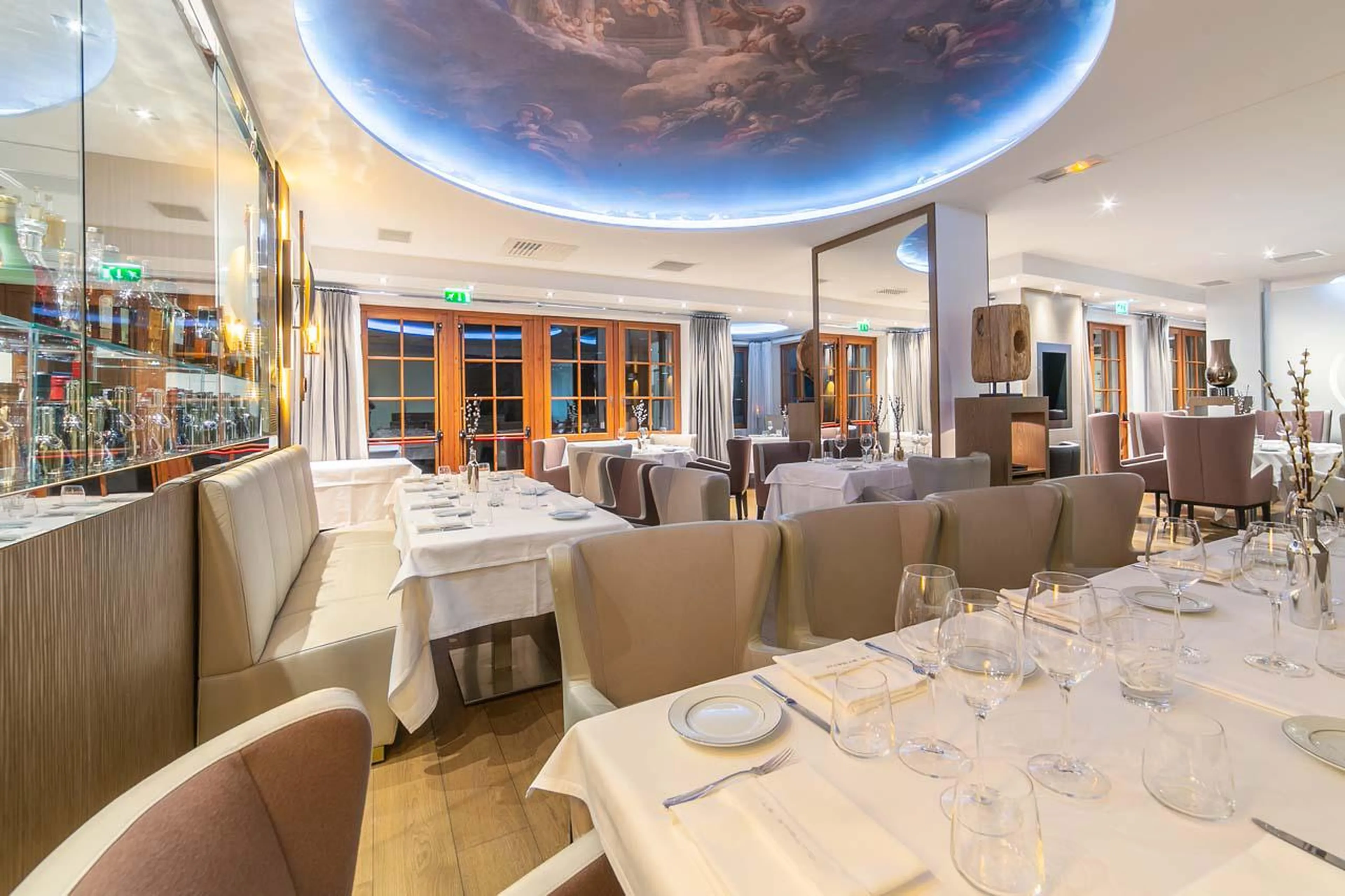 Michelin starred Baumanière 1850 restaurant at Apartment Roc-Merlet in Courchevel 1850