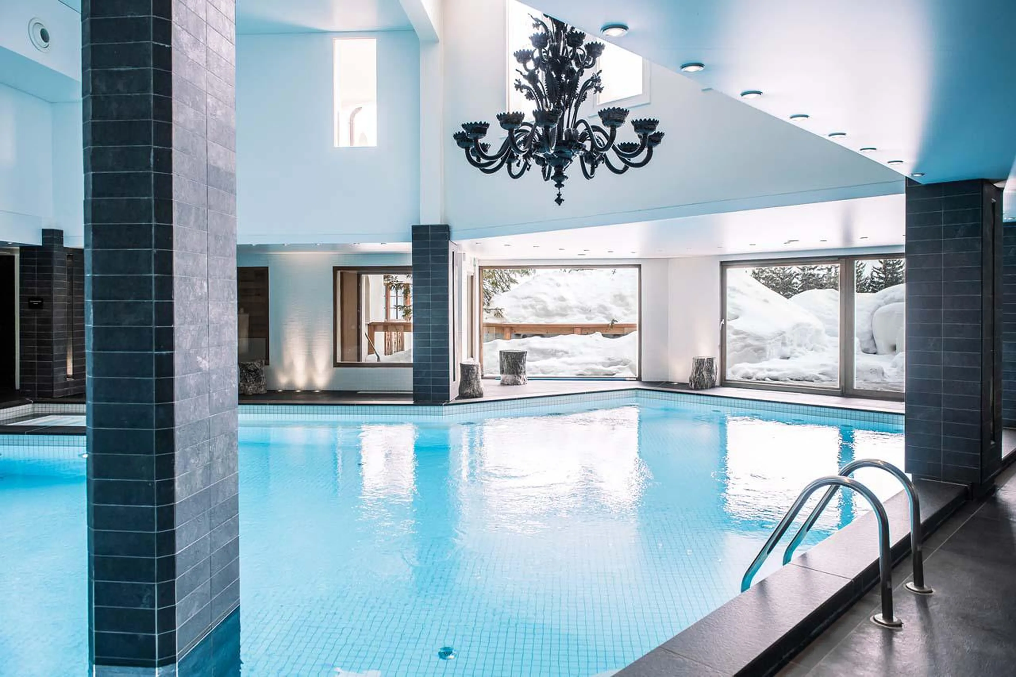 The hotel spa is over 900m² at Apartment Belvedere in Courchevel 1850