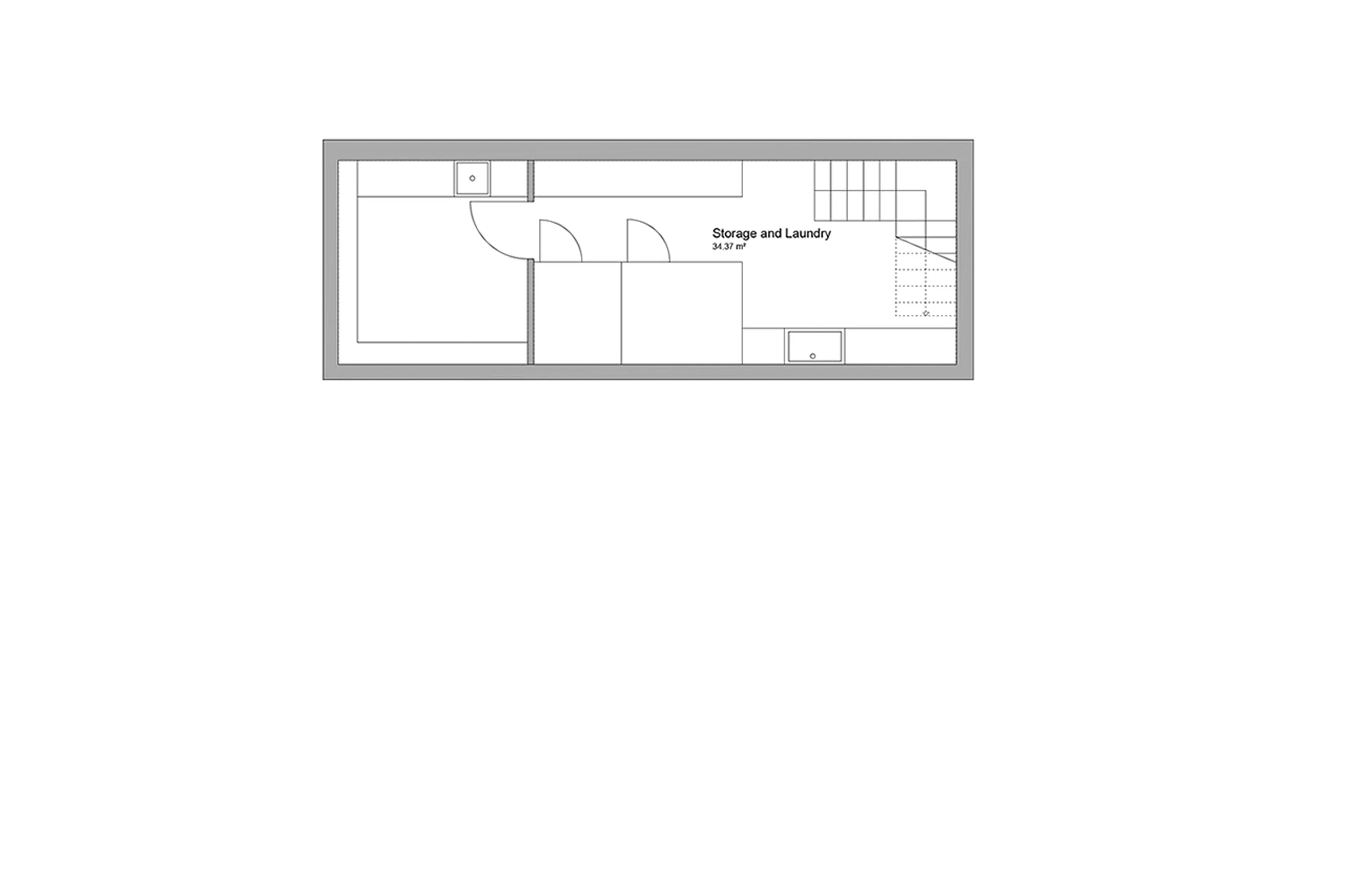 Level -2 floor plan of House Hannes Schneider in Stuben, near Zürs