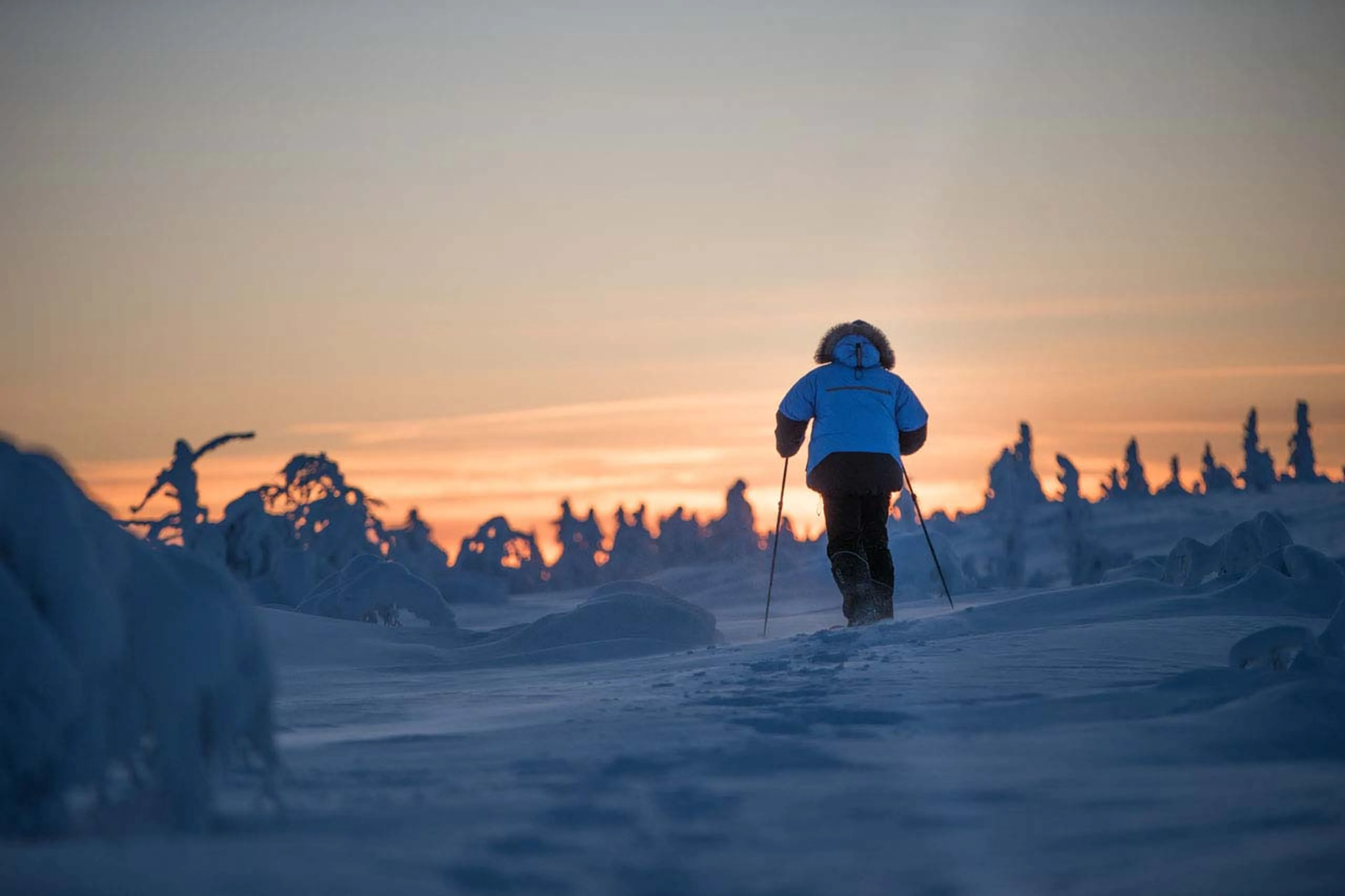 Hiking at Javri Lodge in Finland