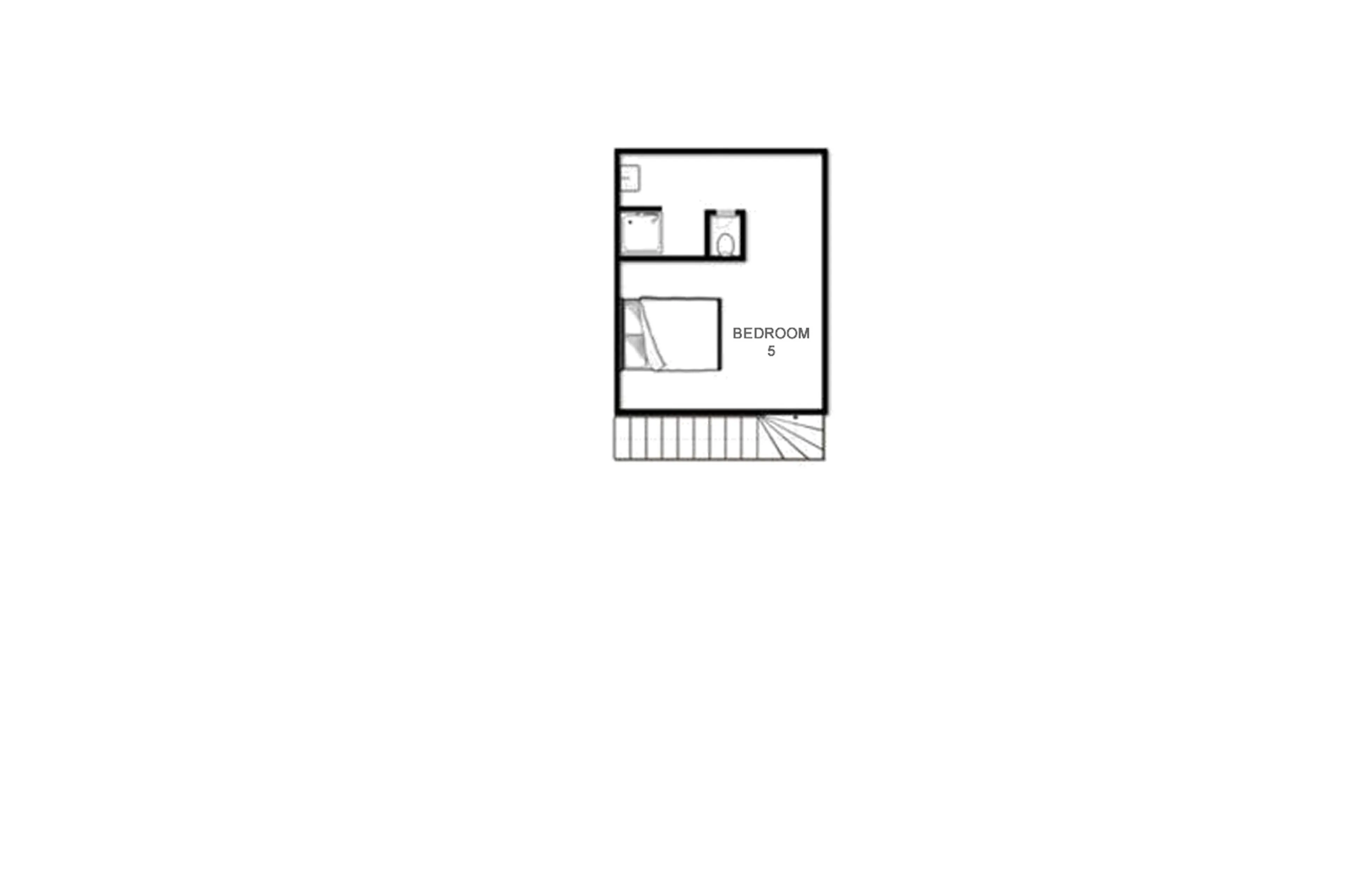Mezzanine level floor plan of Kilco Penthouse in Val d'Isere