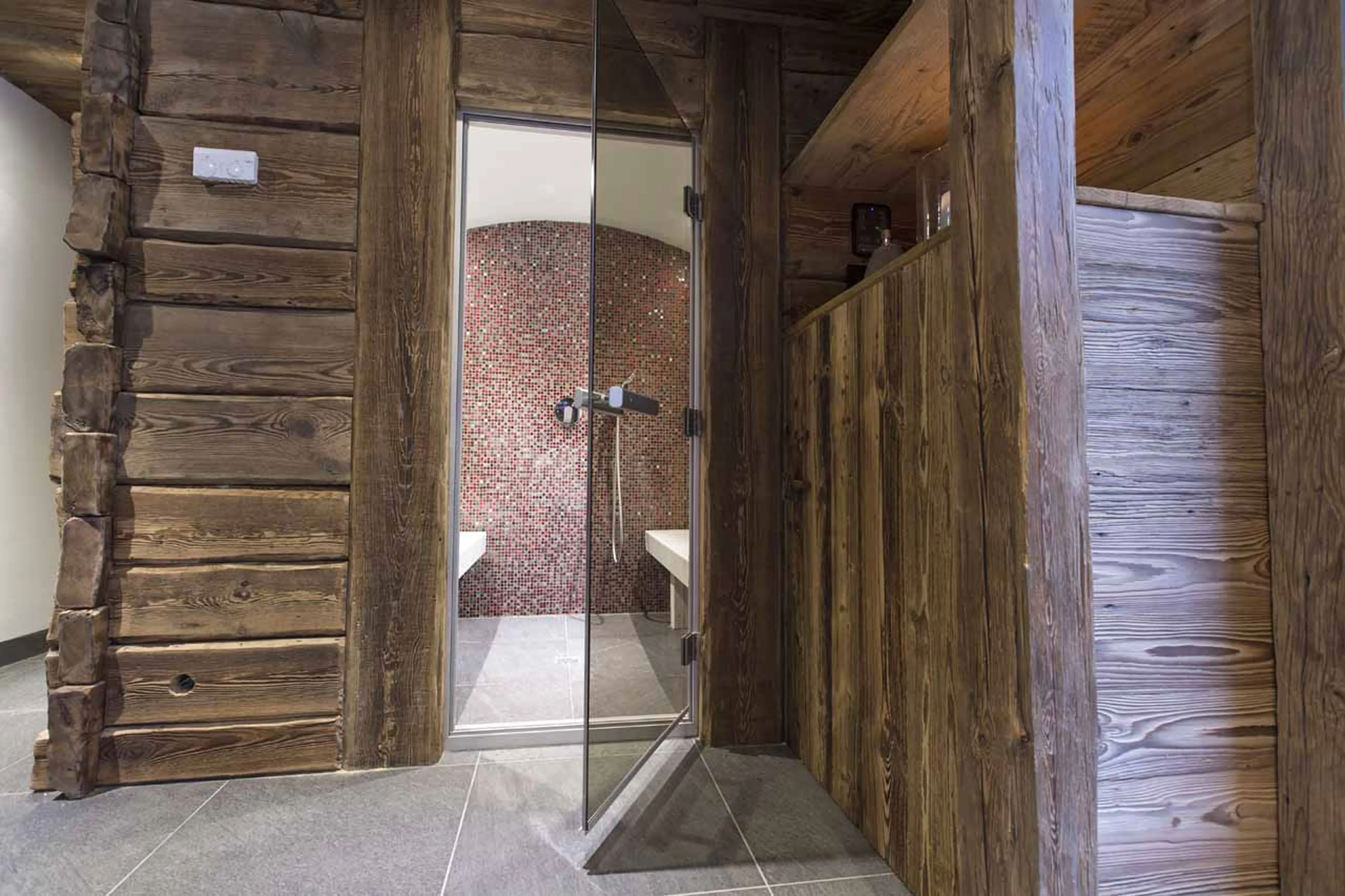Steam room at Kilco Penthouse in Val d'Isere