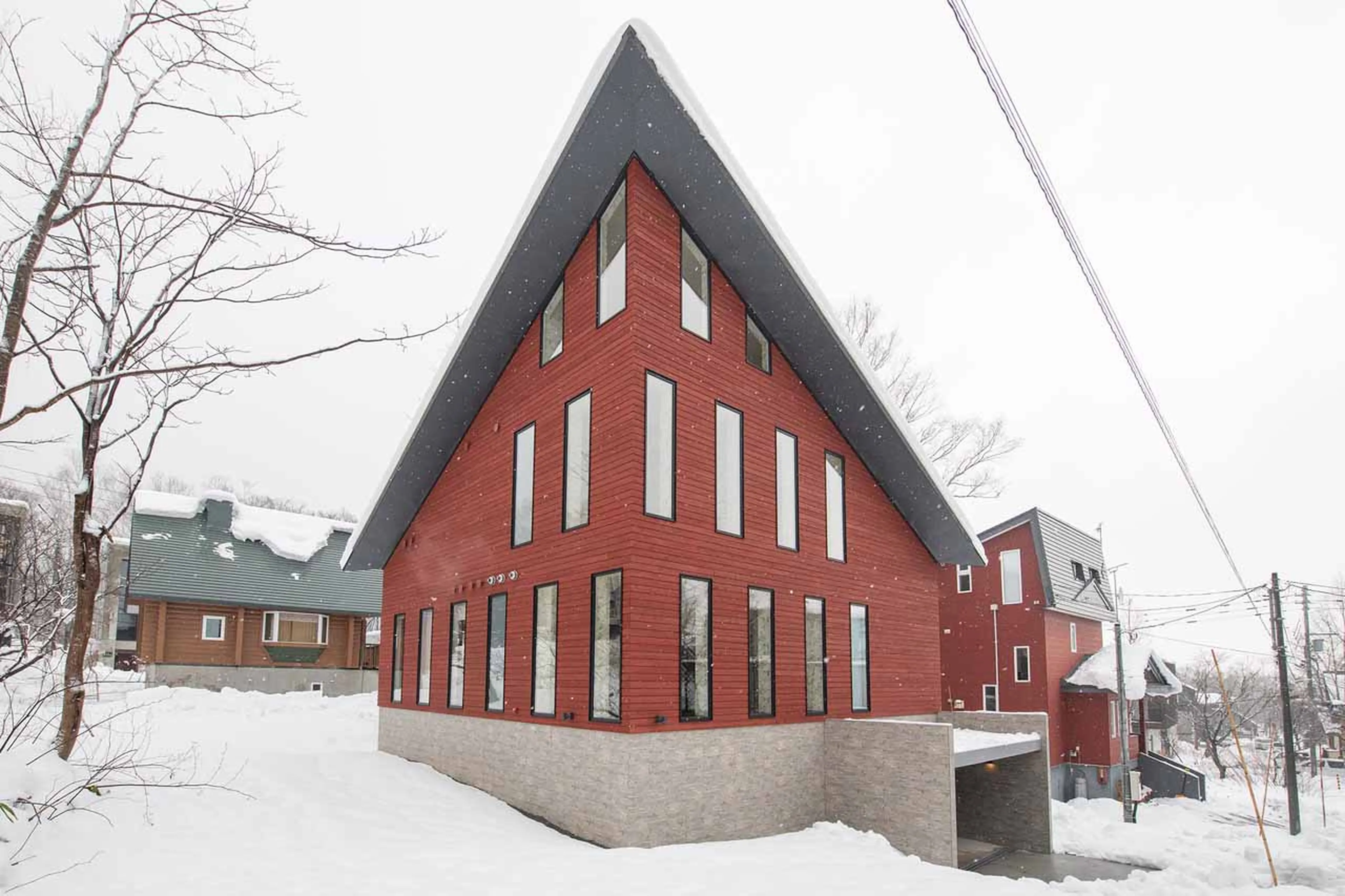 Exterior of Kitsune House in Niseko