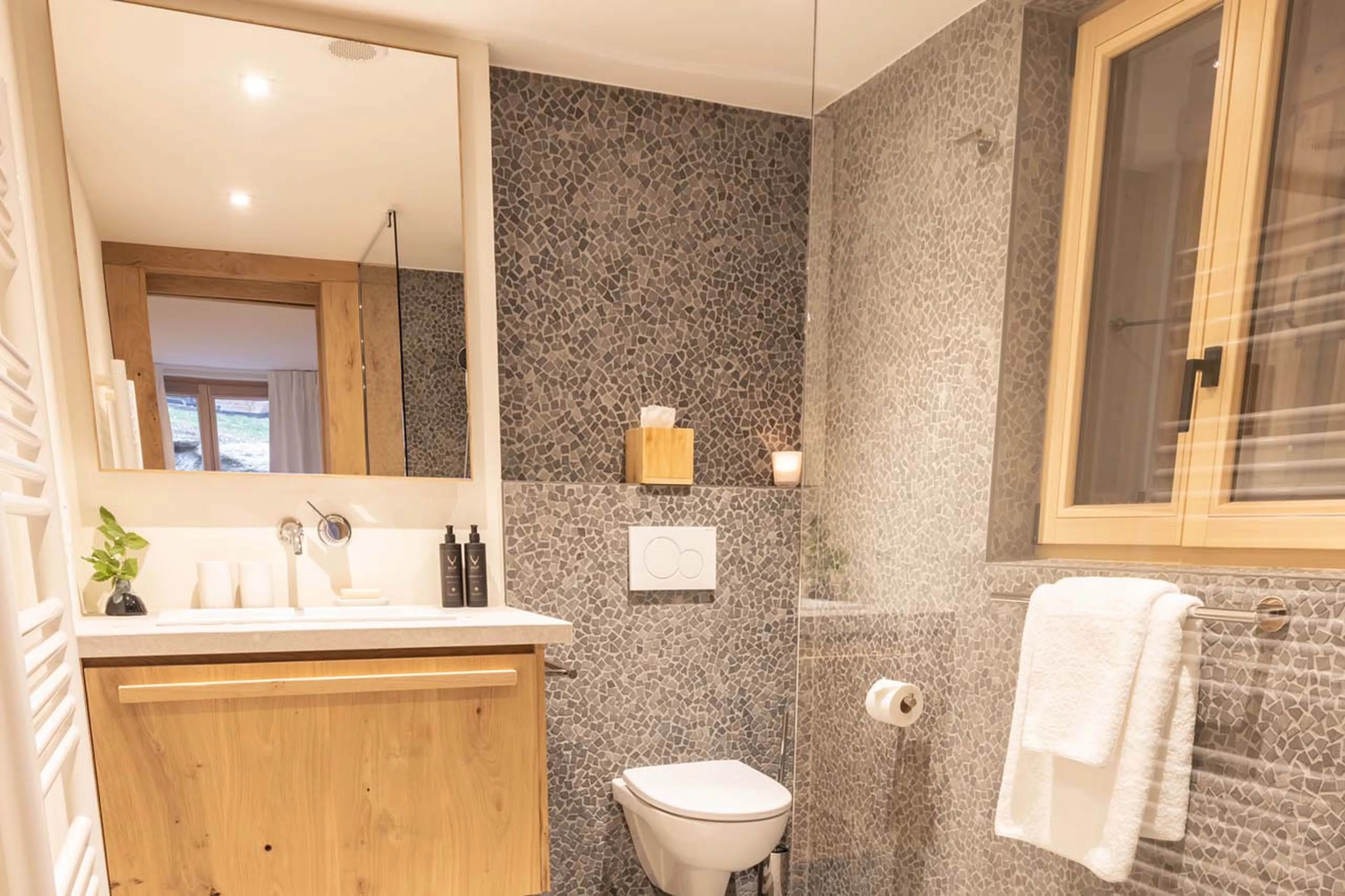 En-suite shower room in La Bergerie, Chamonix