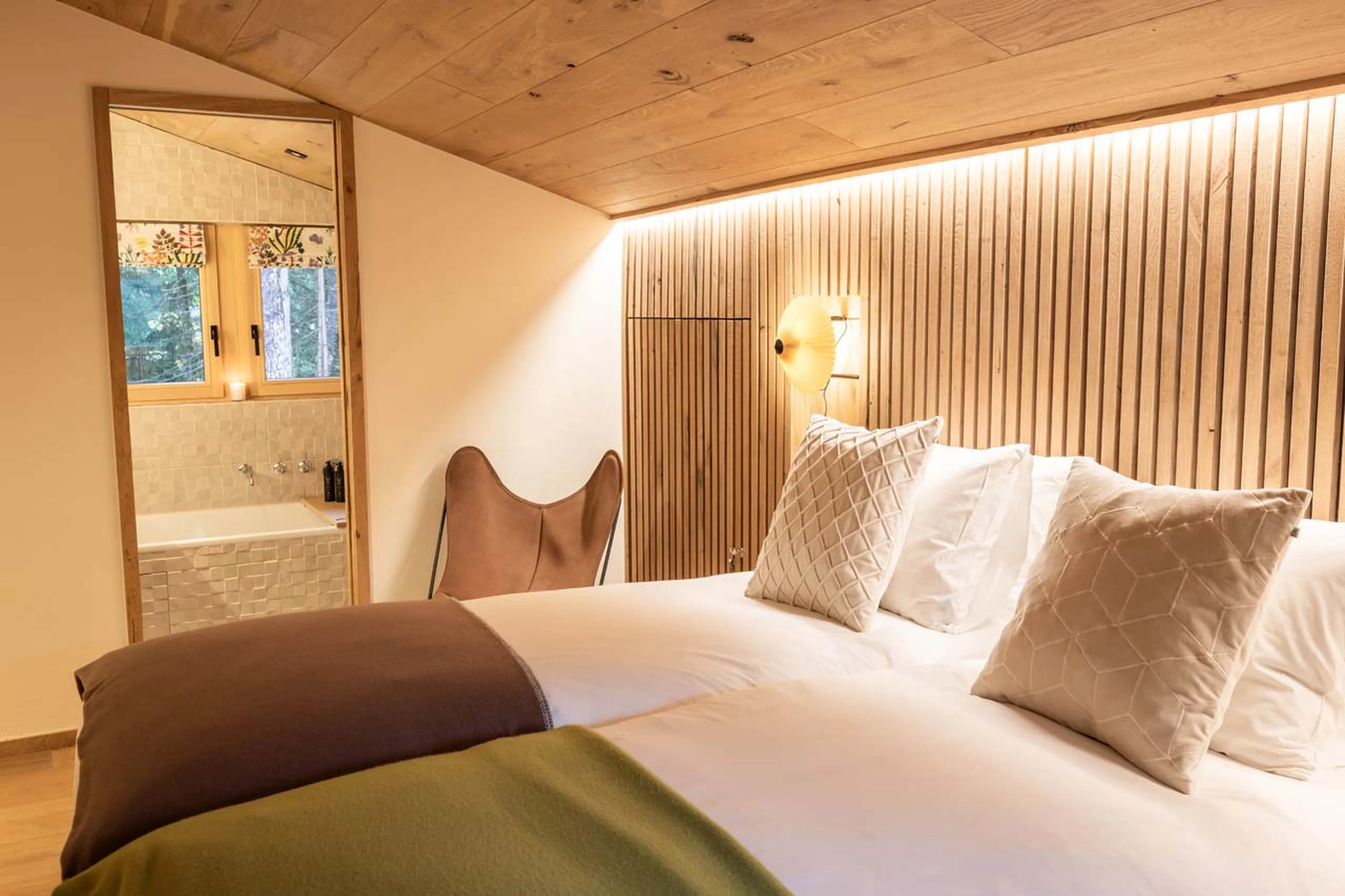 Double bedroom in La Bergerie, Chamonix