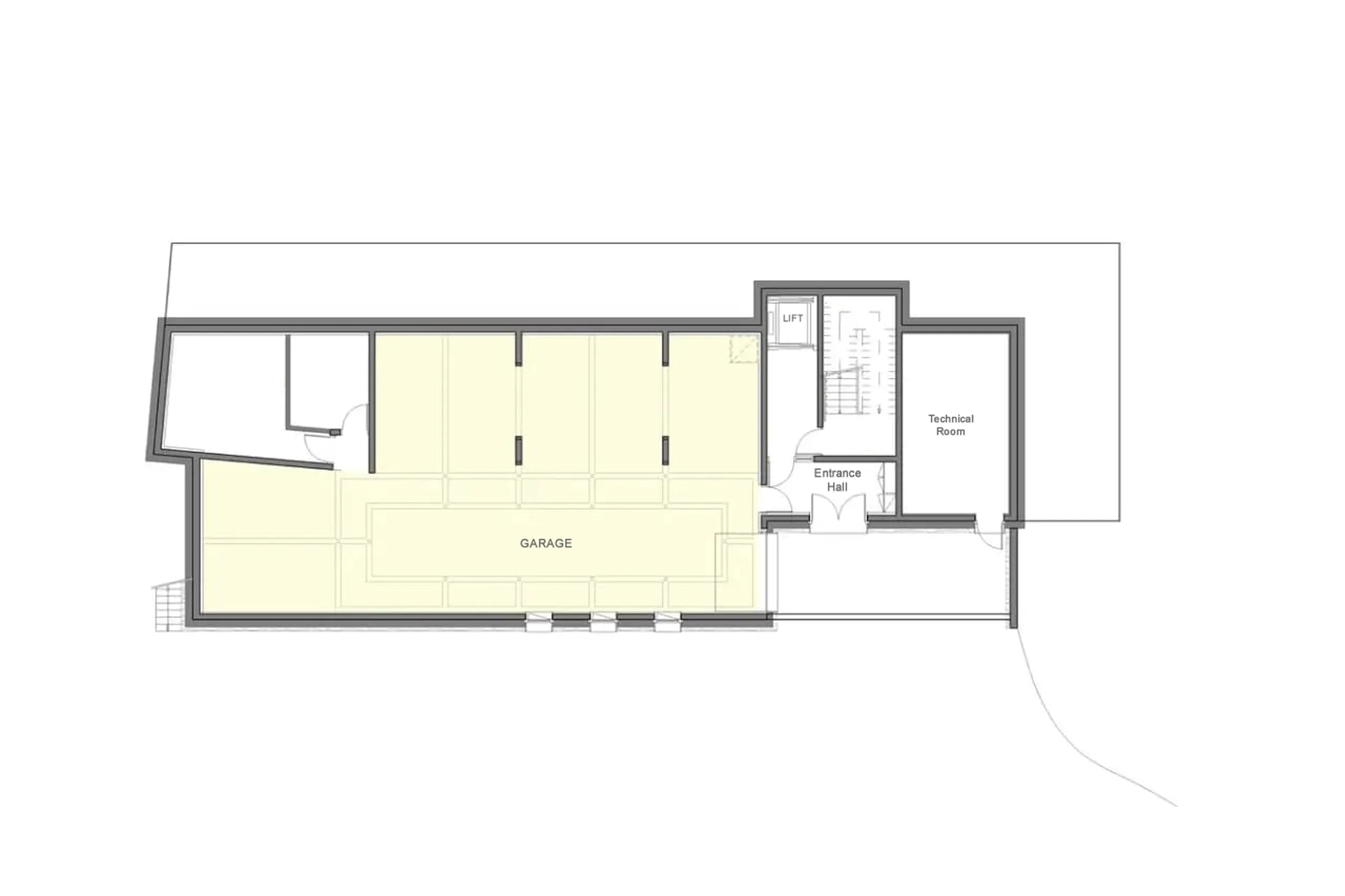 Level 0 floor plan of Chalet La Datcha in Val Thorens