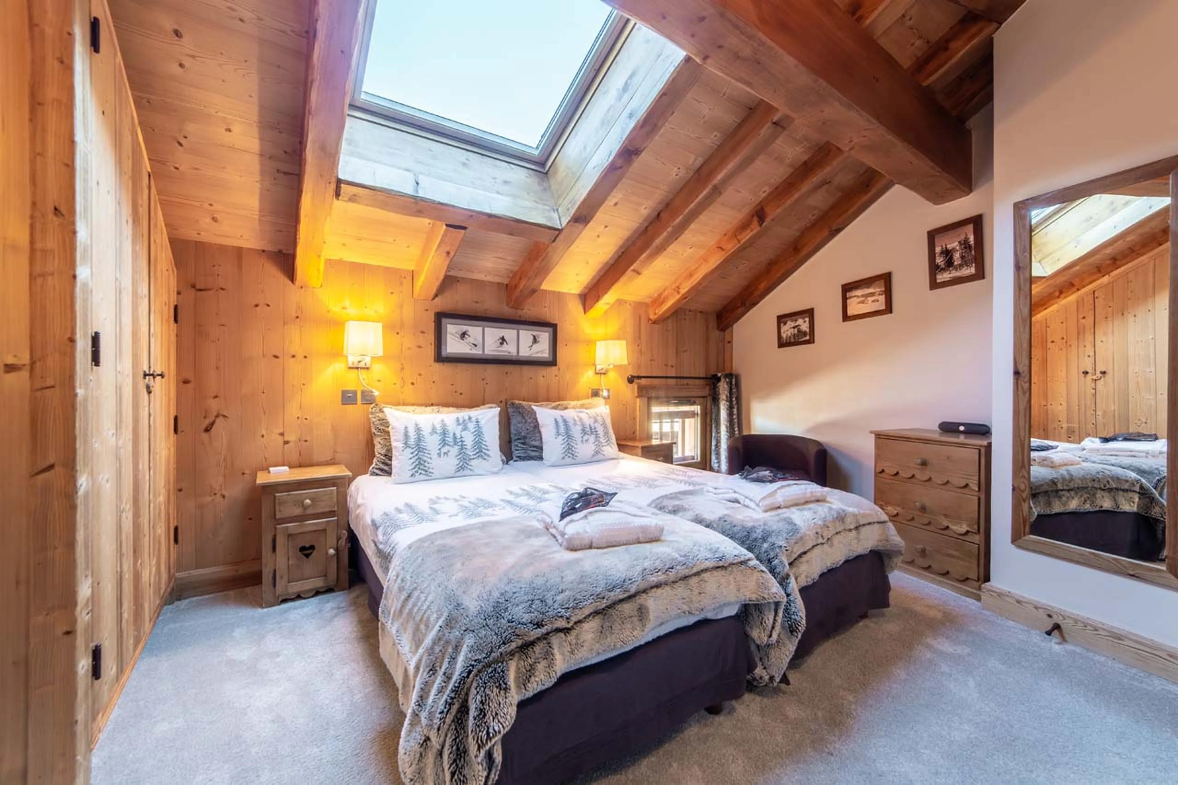 Bedroom six at La Ferme de Mon Grand Pere in Meribel