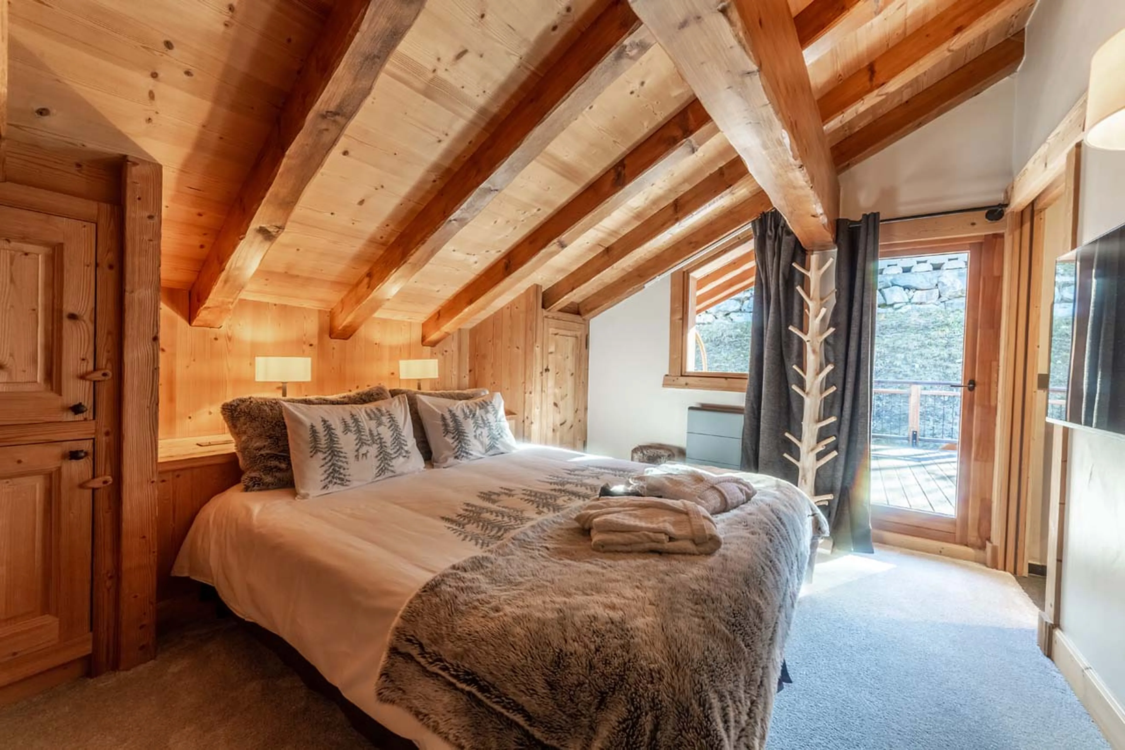 Bedroom eight at La Ferme de Mon Grand Pere in Meribel