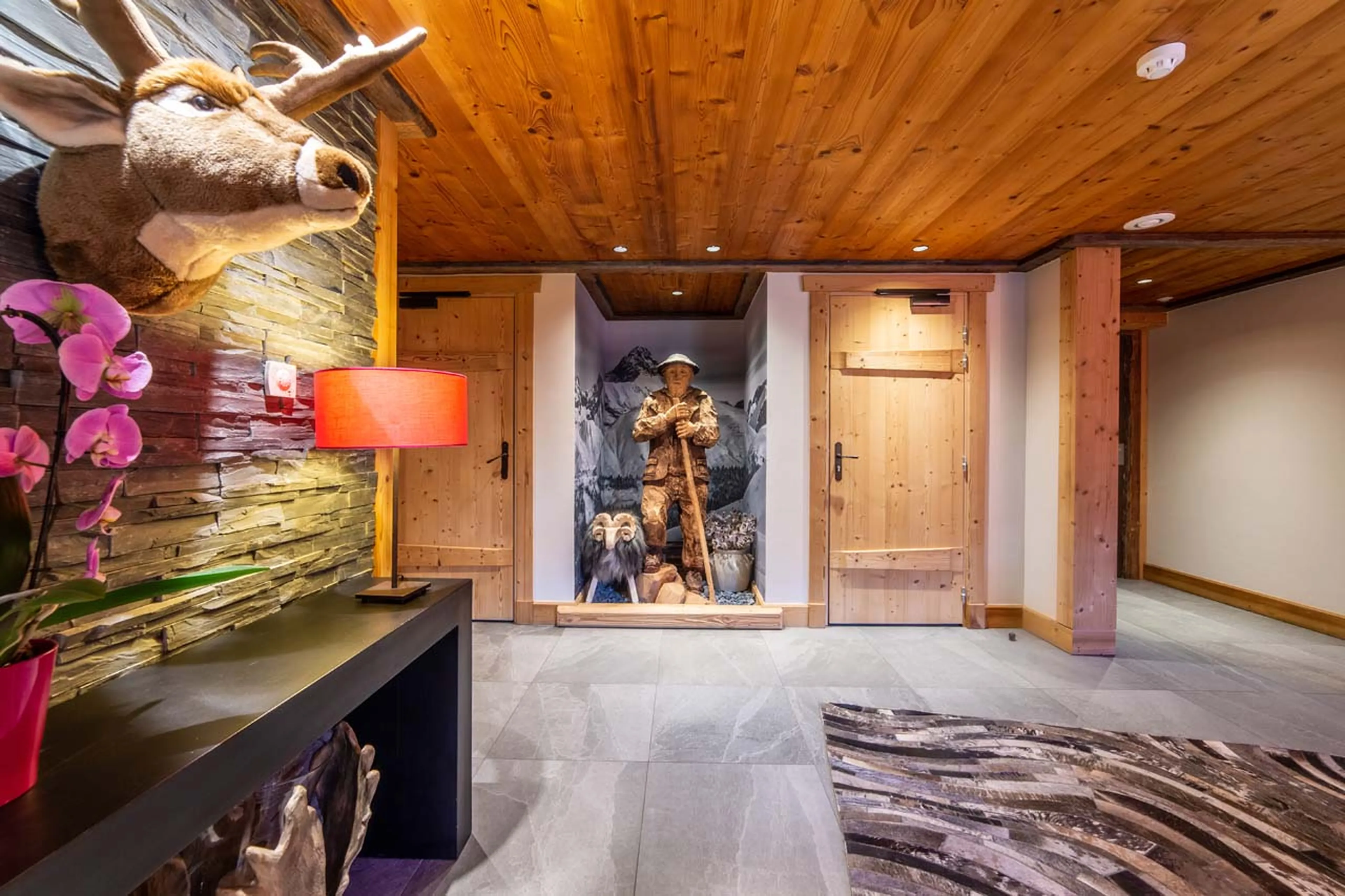 Entrance hall at La Ferme de Mon Grand Pere in Meribel