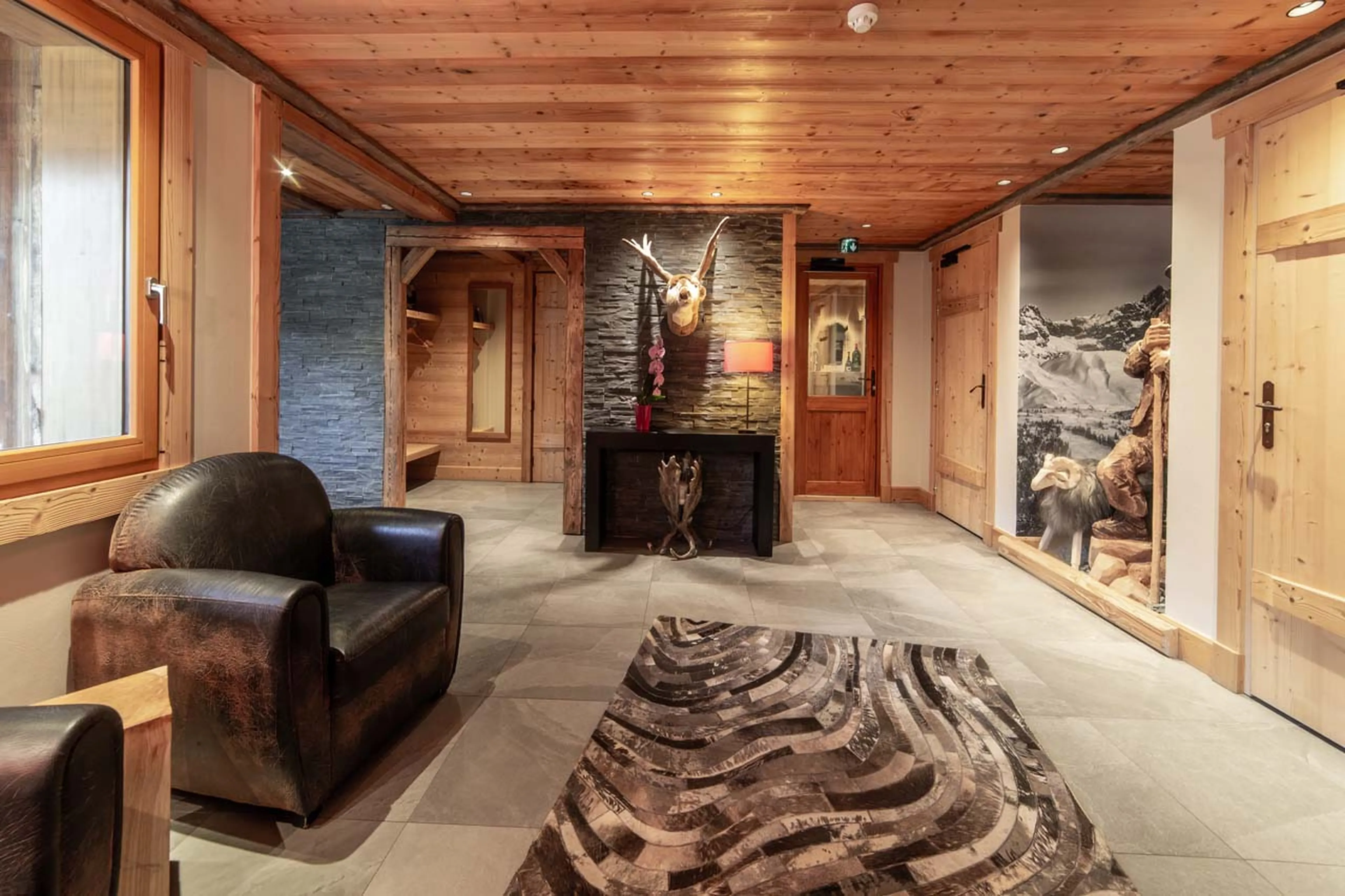 Entrance hall at La Ferme de Mon Grand Pere in Meribel