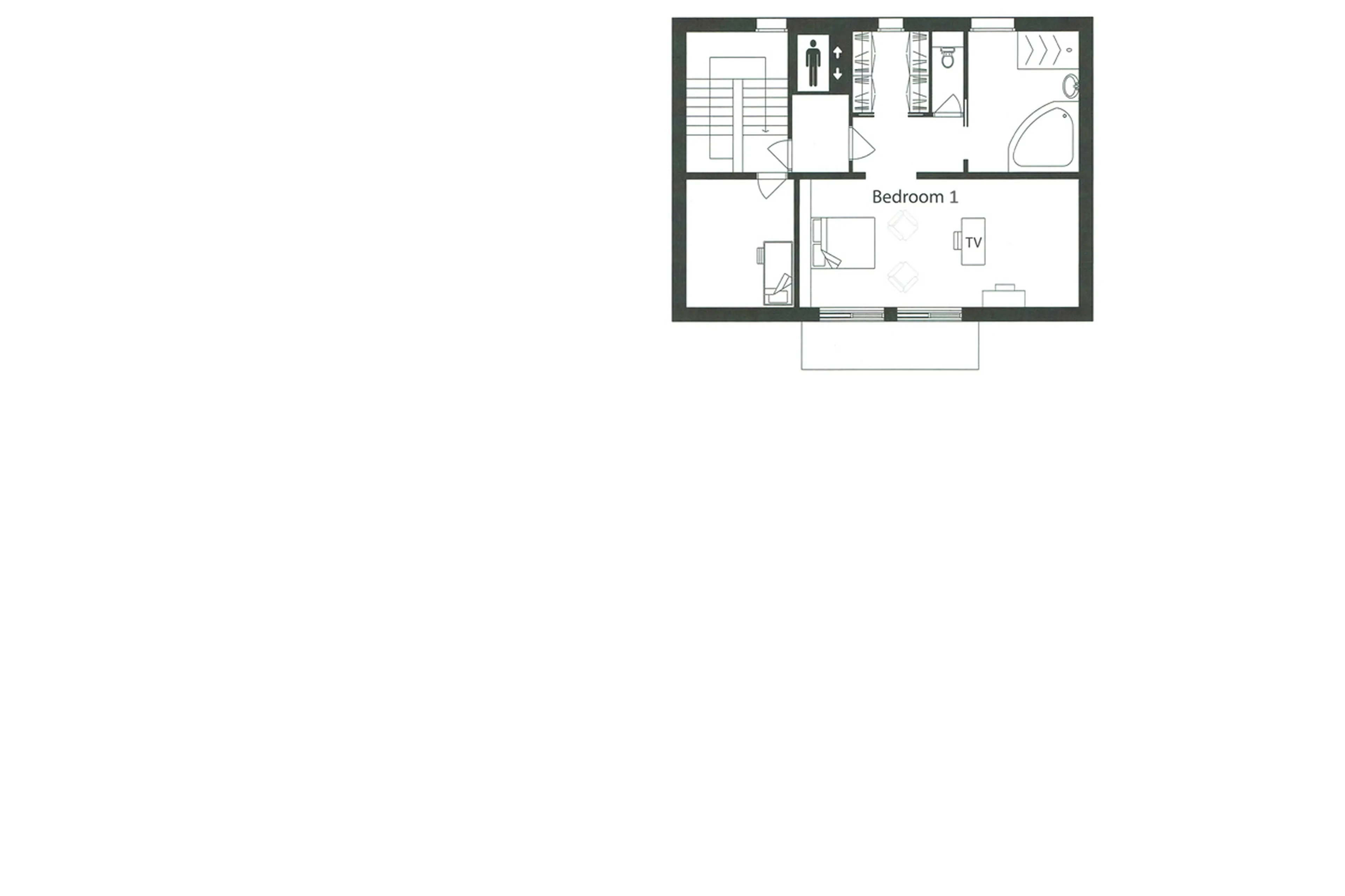 Level 2 floor plan for  La Ferme de Mon Grand Pere in Meribel