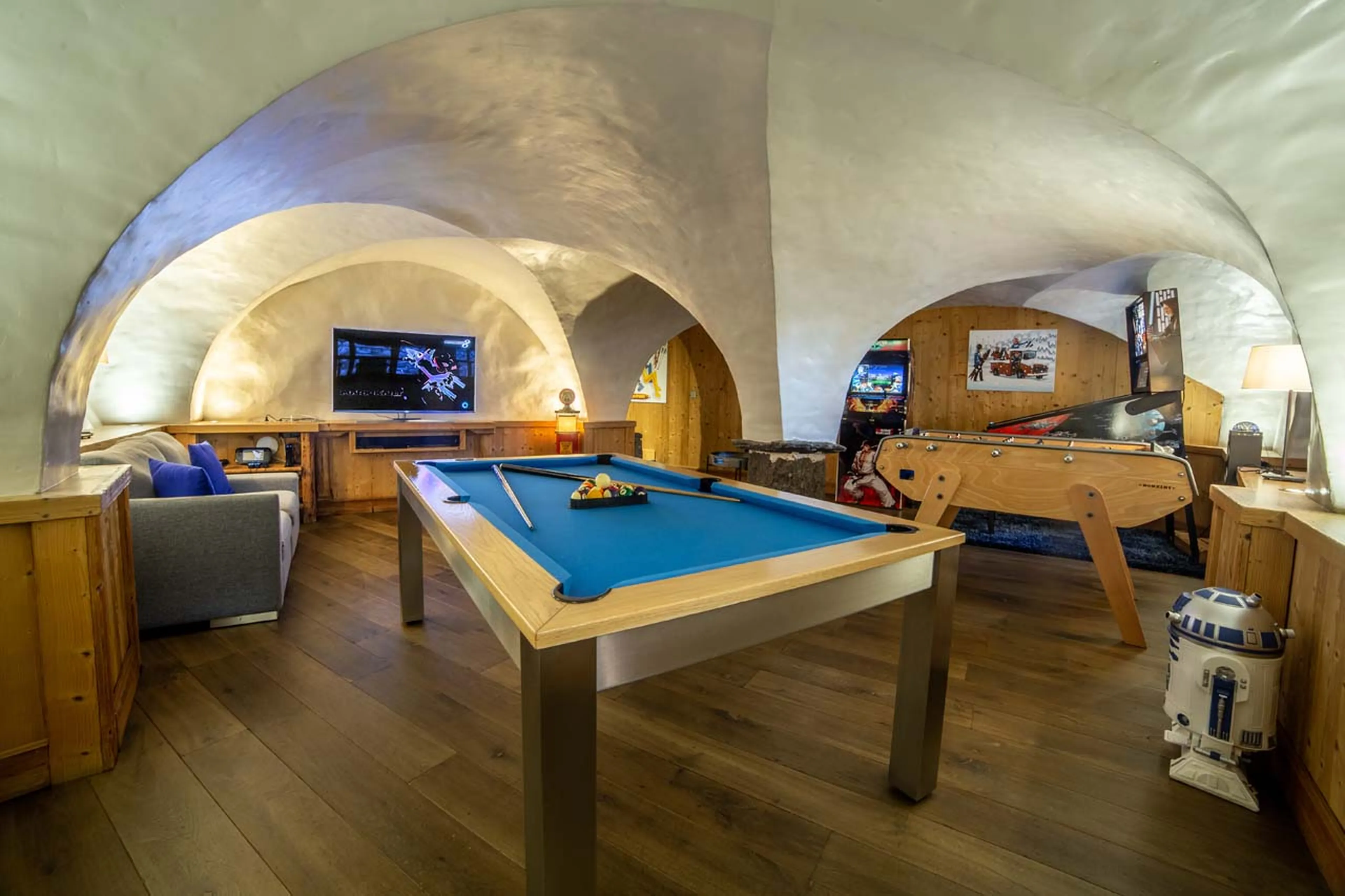 Pool table at La Ferme de Mon Grand Pere in Meribel