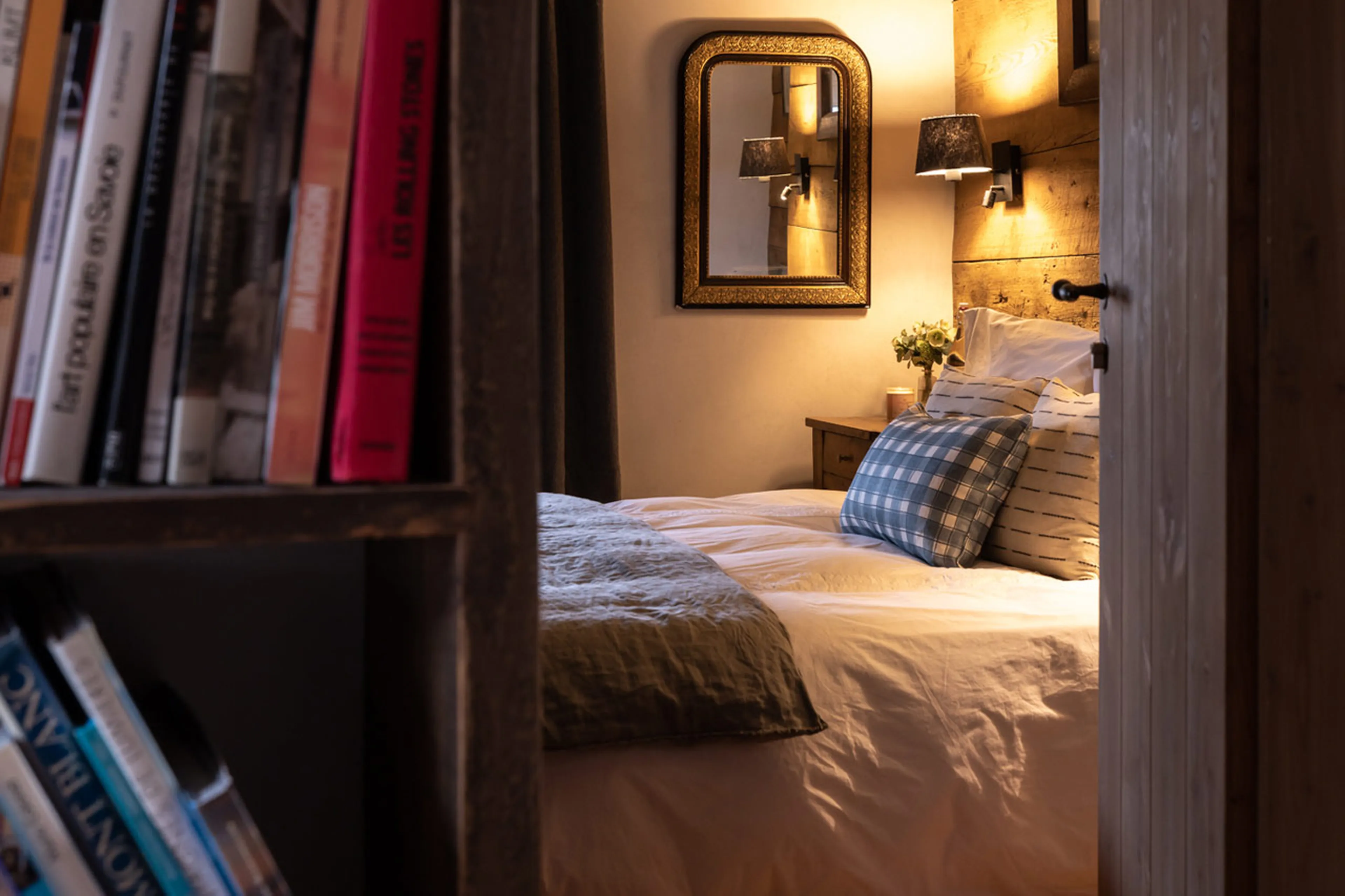 Entrance to master bedroom in La Ferme des Frasserands, Chamonix