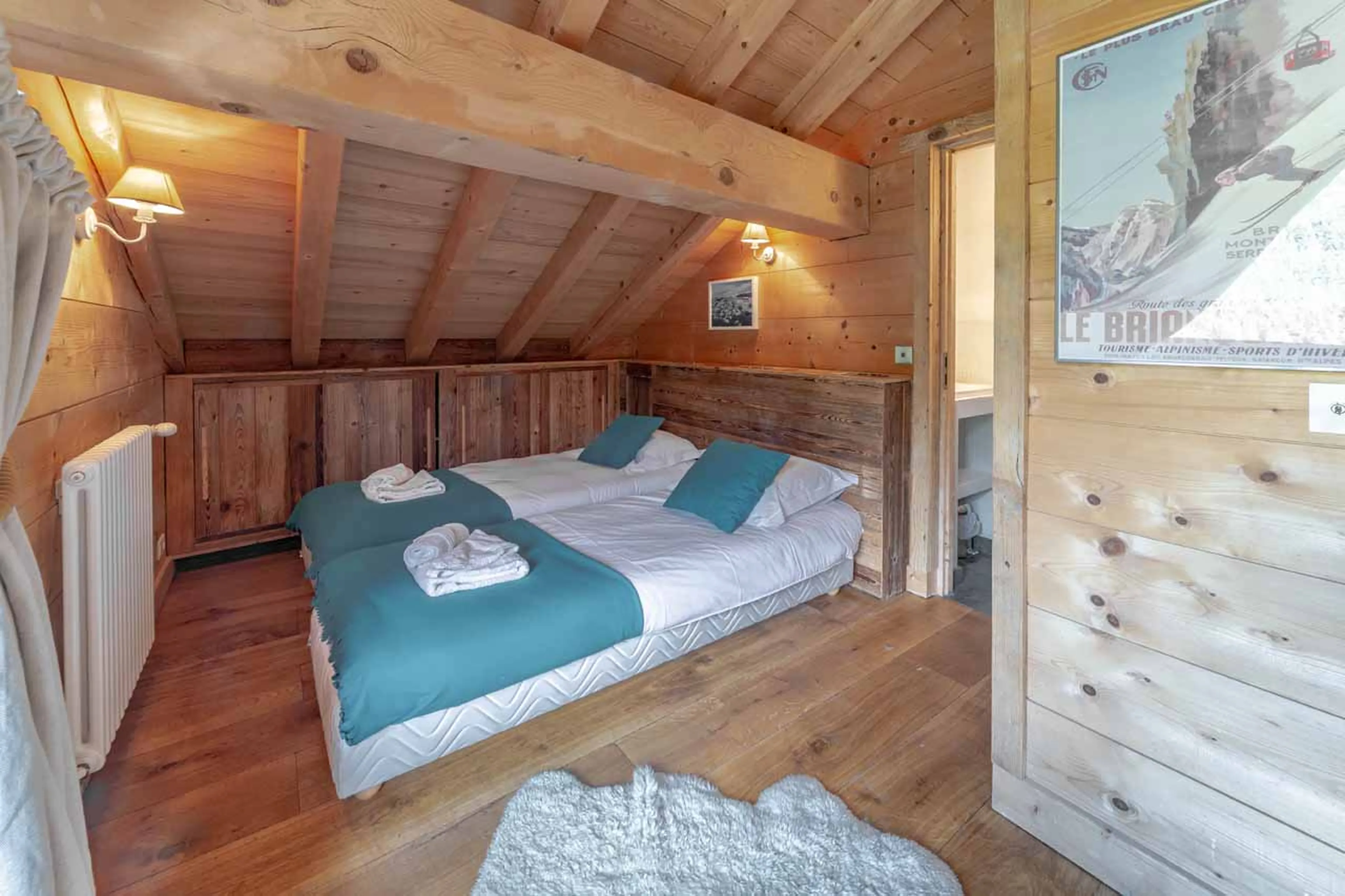 Bedroom two at Chalet La Grange de Meribel in Meribel