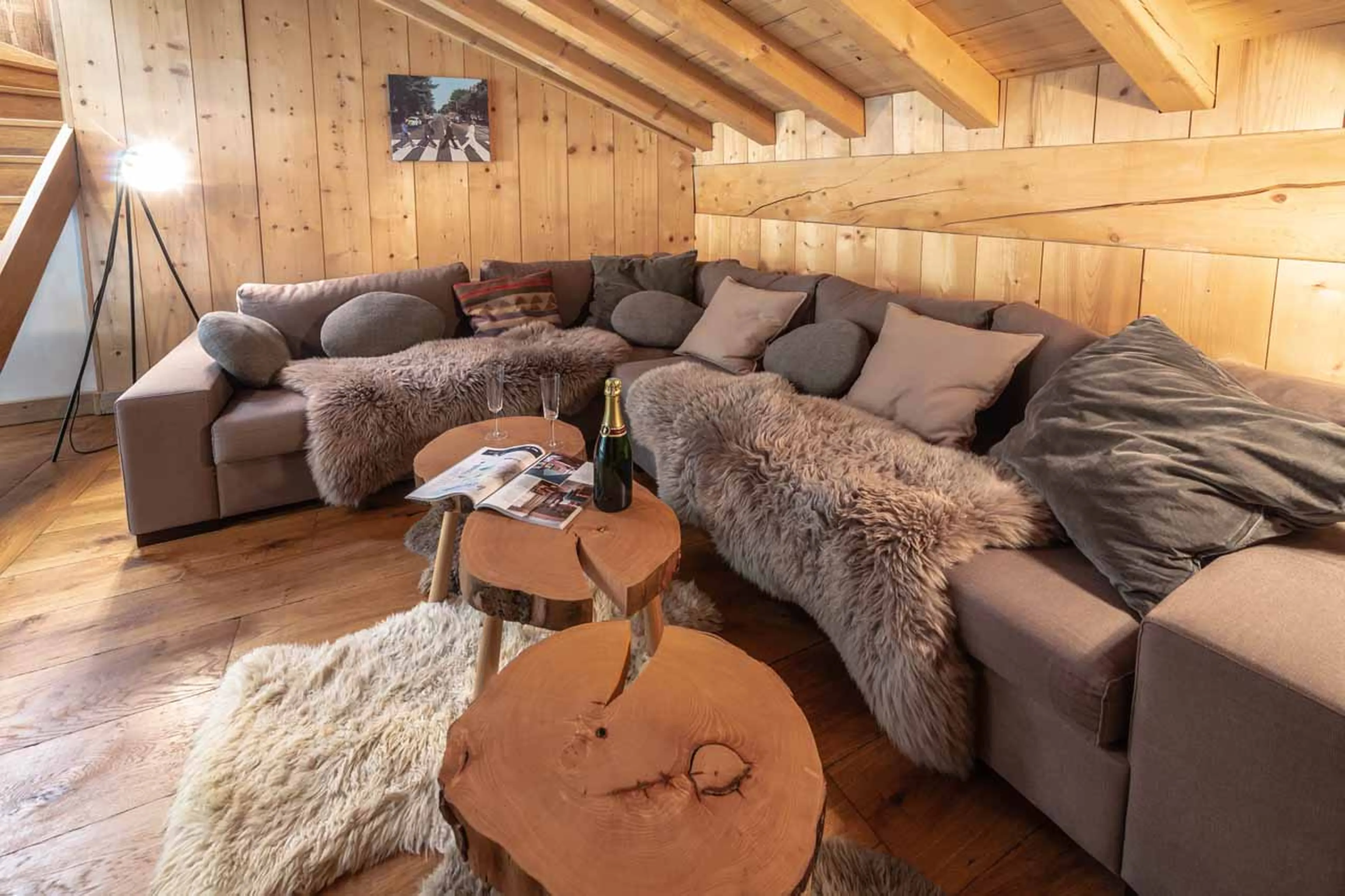 Cosy TV room at Chalet La Grange de Meribel in Meribel