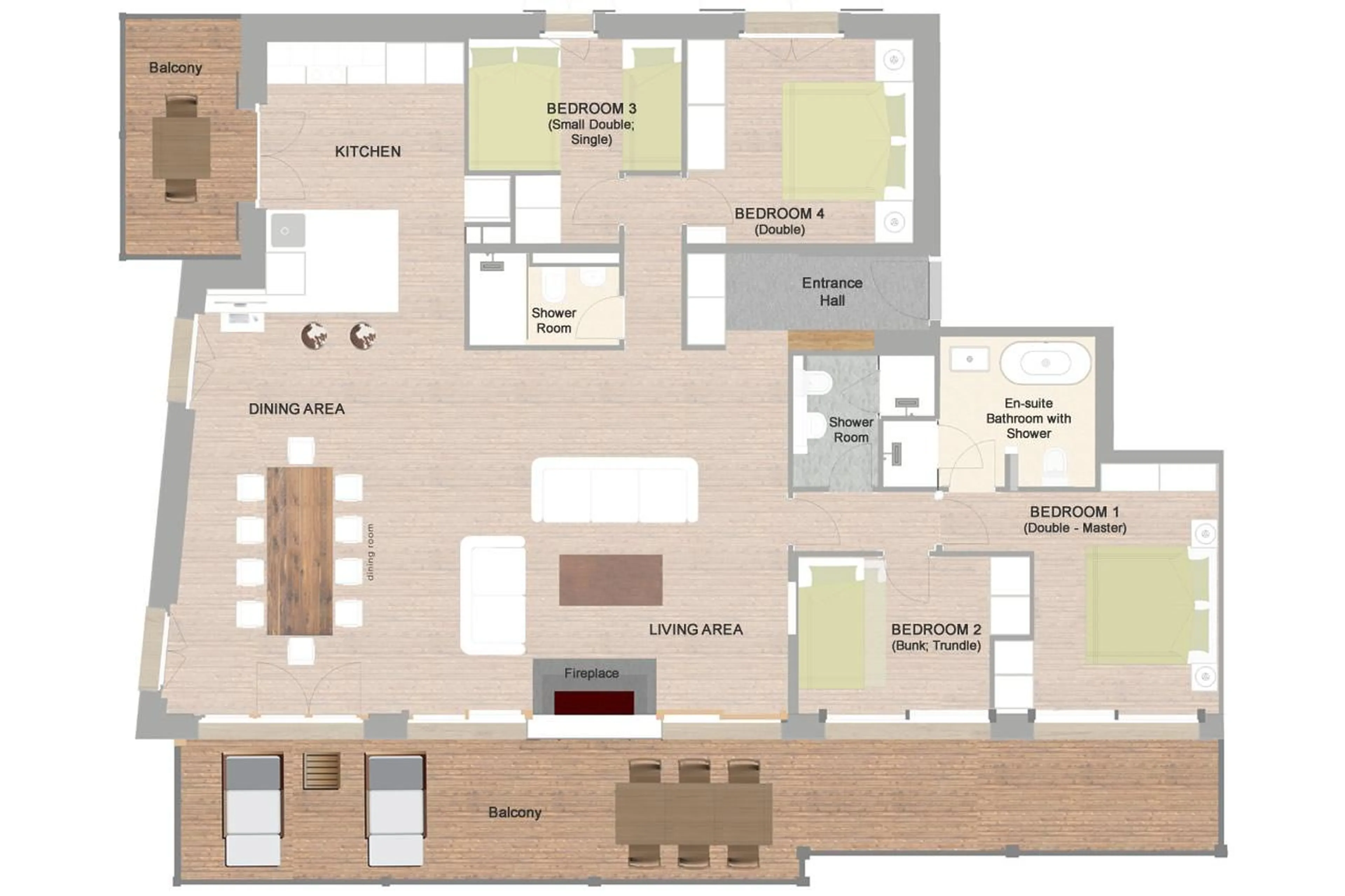 Floor plan of La Vallee Blanche in Verbier