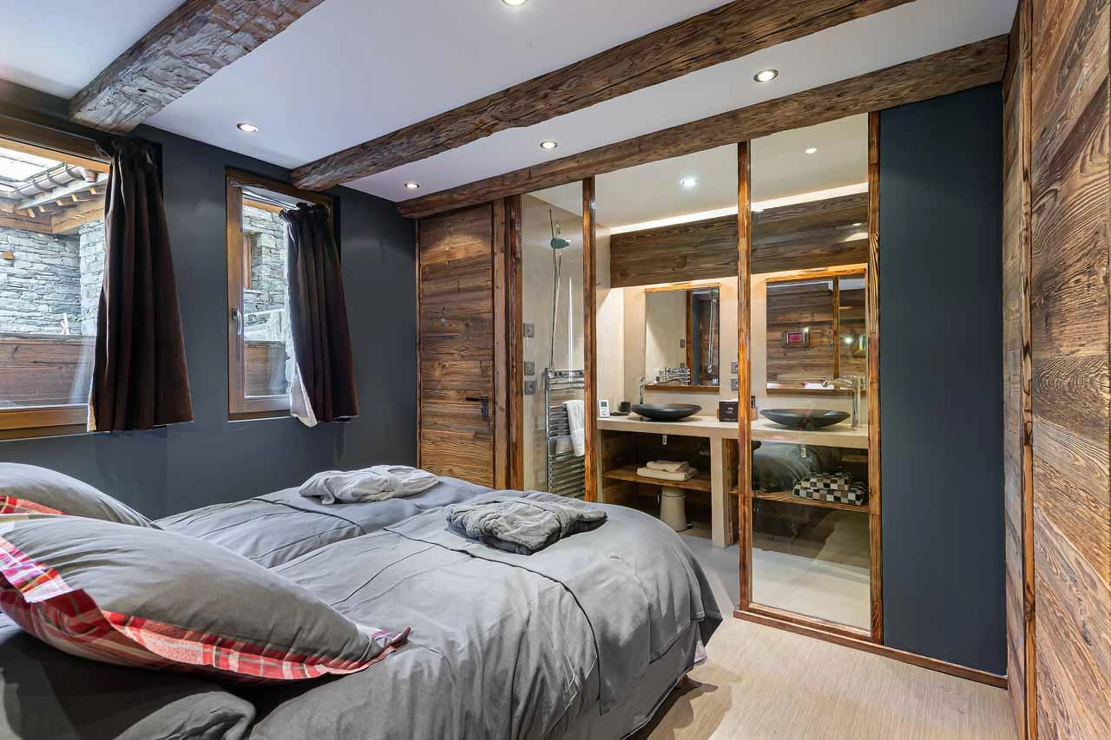 Bedroom four at Le Chalet in St Martin de Belleville