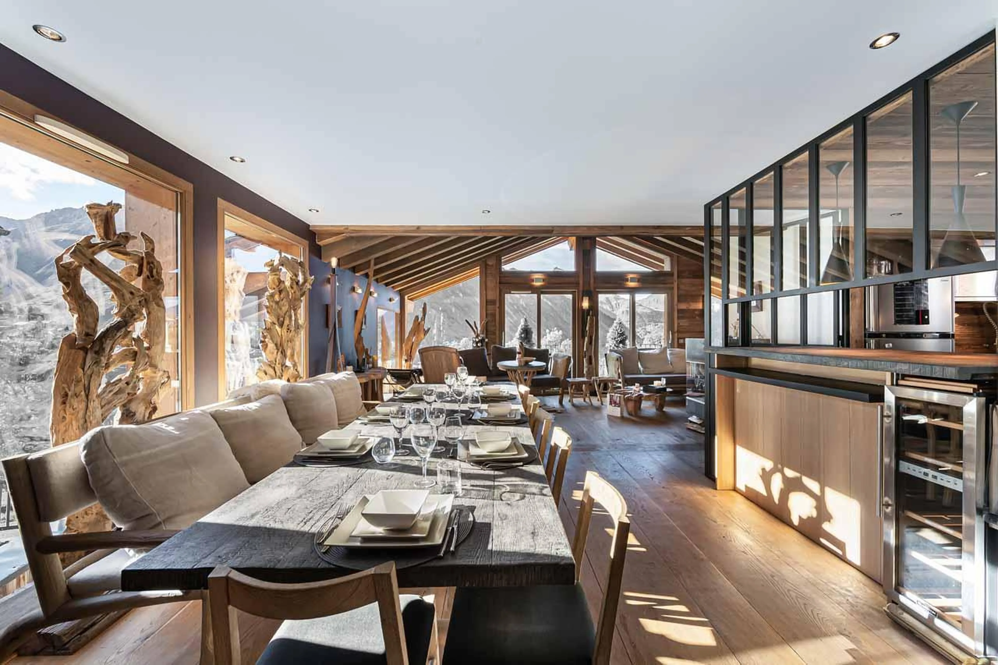 Living room at Le Chalet in St Martin de Belleville