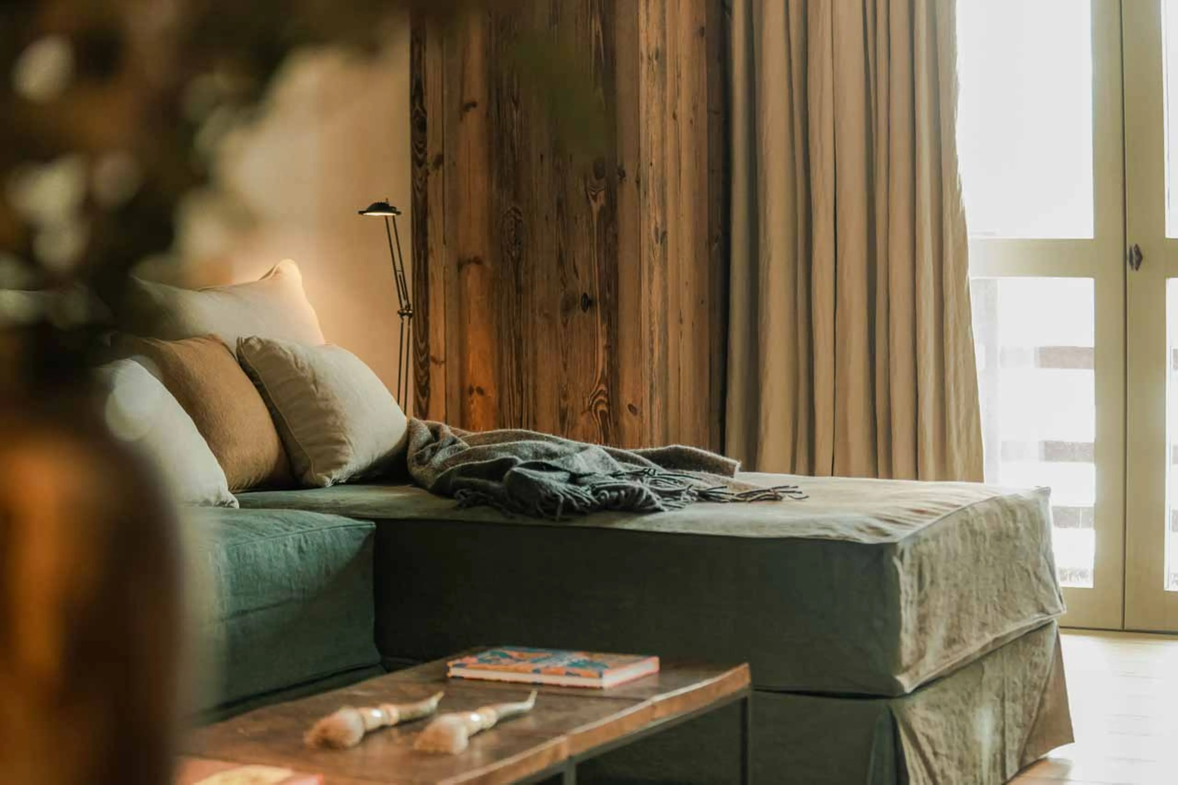 Suite 3 living at Le Chalet Zannier in Megeve