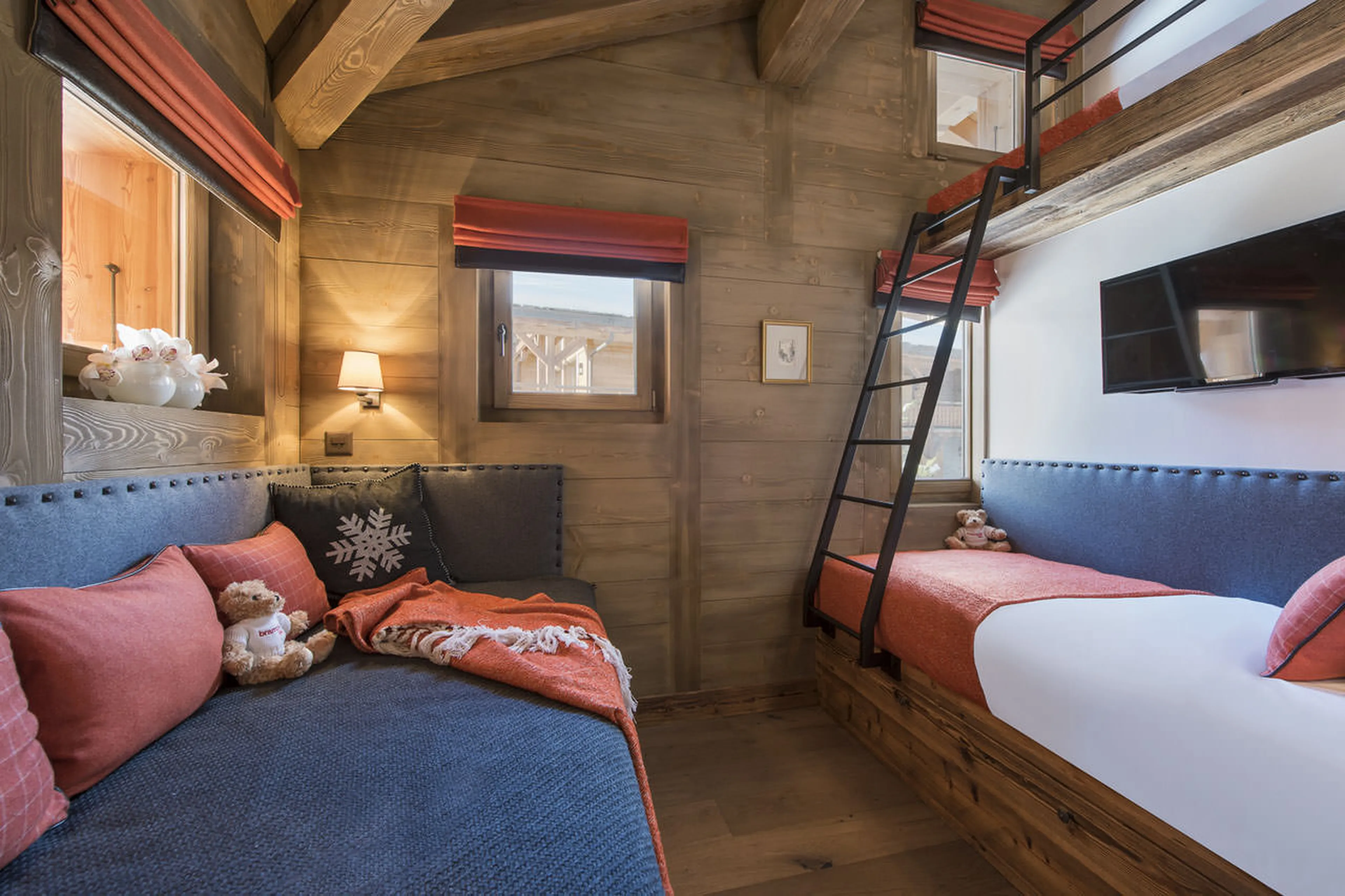 Bedroom four in Le Daray Penthouse in Verbier