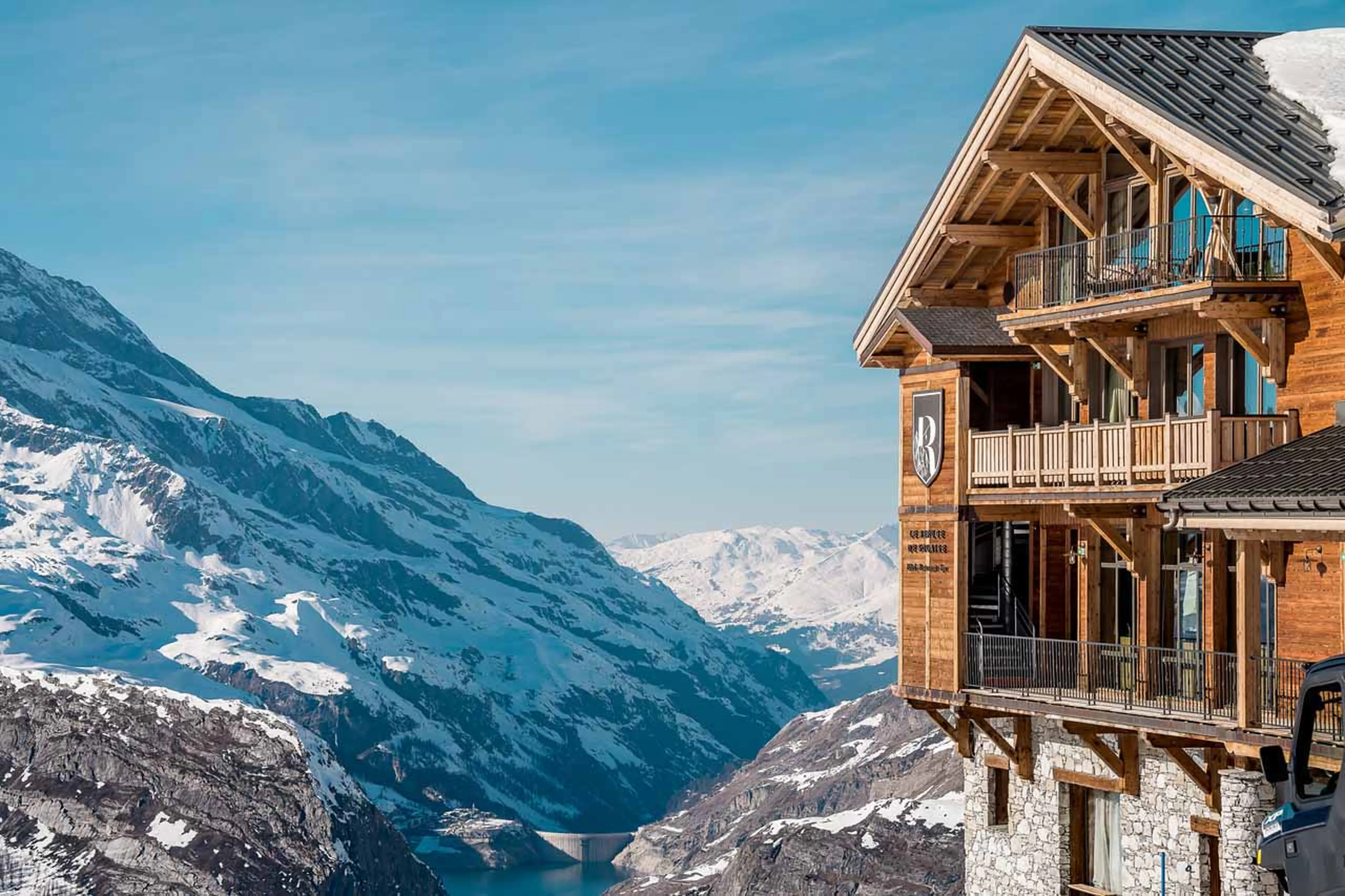 Exterior of Le Refuge de Solaise in Val d'Isere