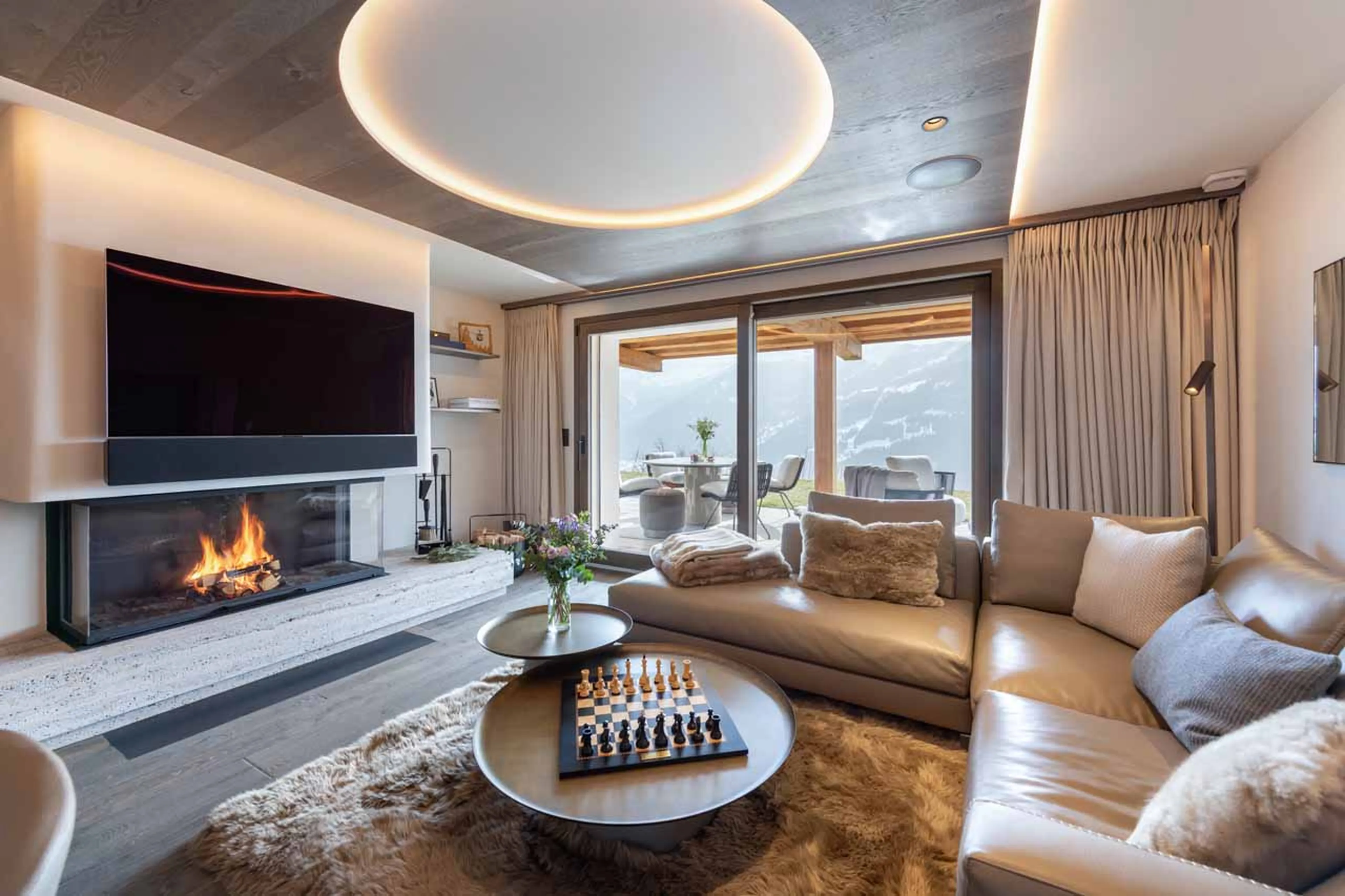 Living area at Le Verbier View 01 in Verbier
