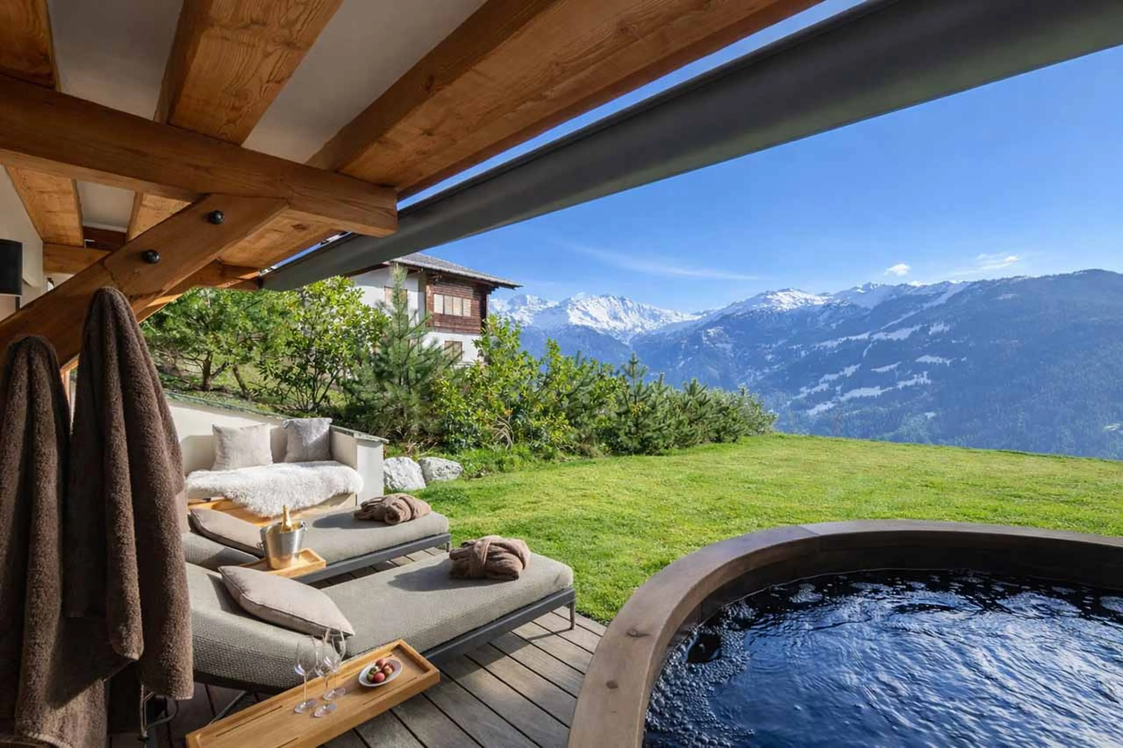 Hot tub at Le Verbier View 01 in Verbier