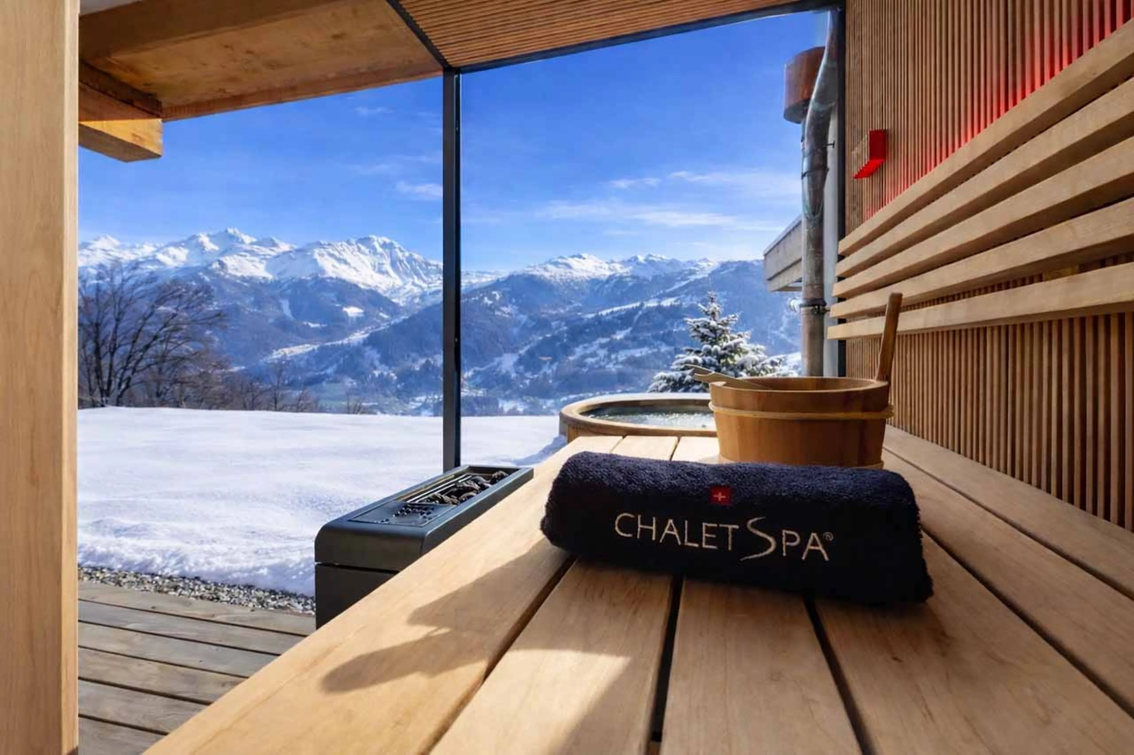 Sauna interior at Le Verbier View 01 in Verbier