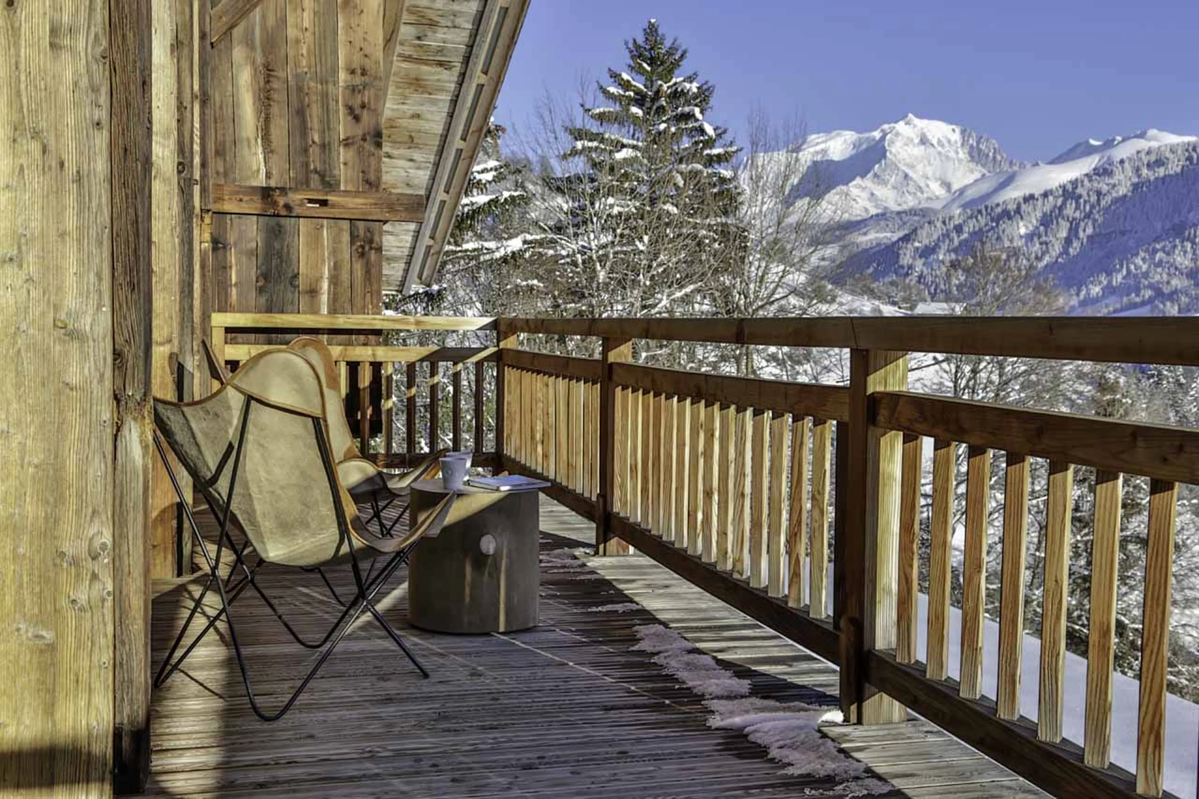 Balcony at La Fermes a la Leonthine in Megeve