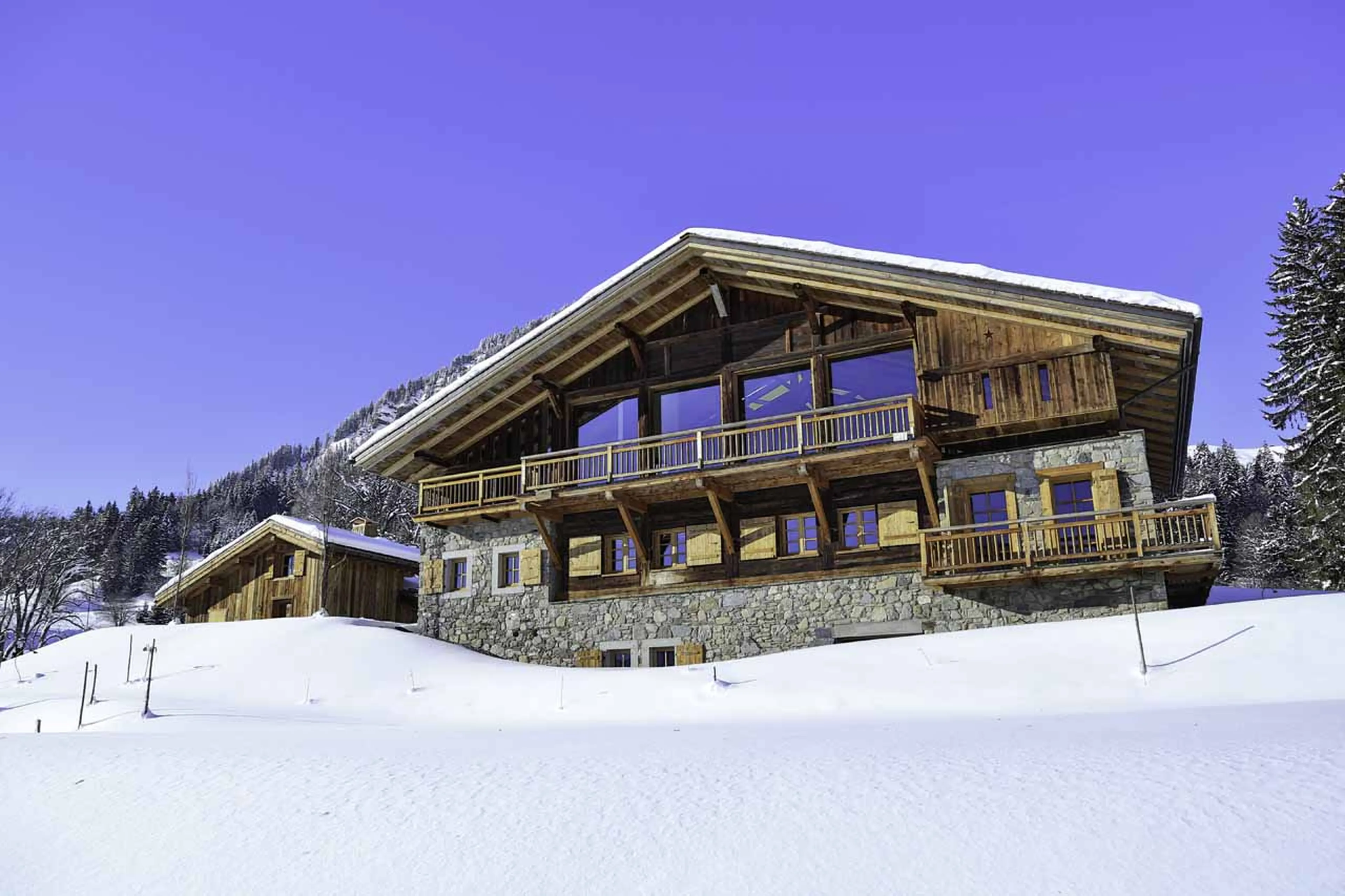 Exterior view of La Fermes a la Leonthine in Megeve