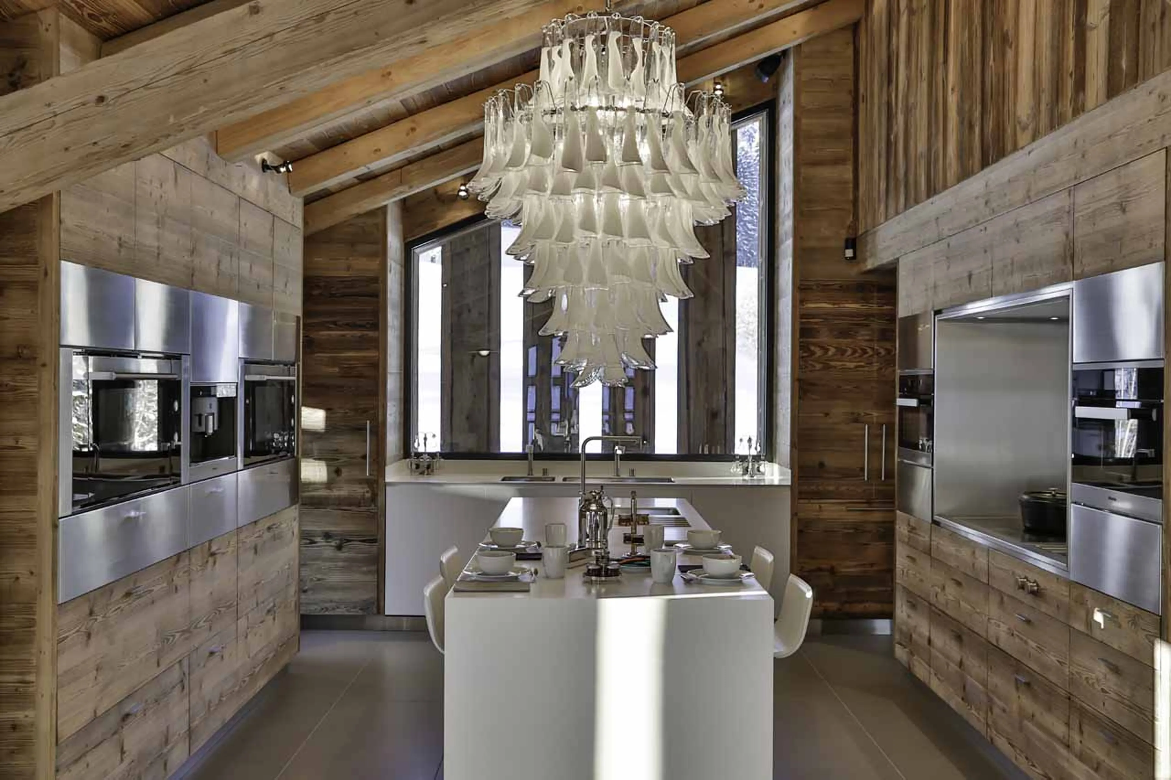 Kitchen at La Fermes a la Leonthine in Megeve
