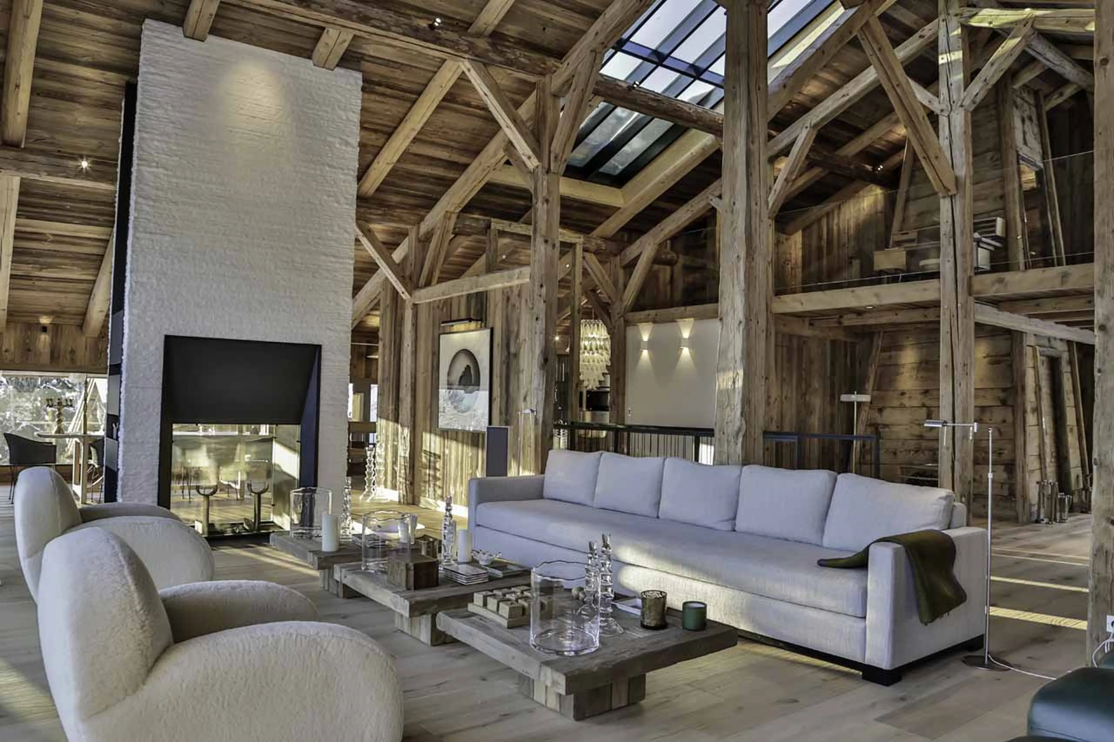 Ample seating at La Fermes a la Leonthine in Megeve