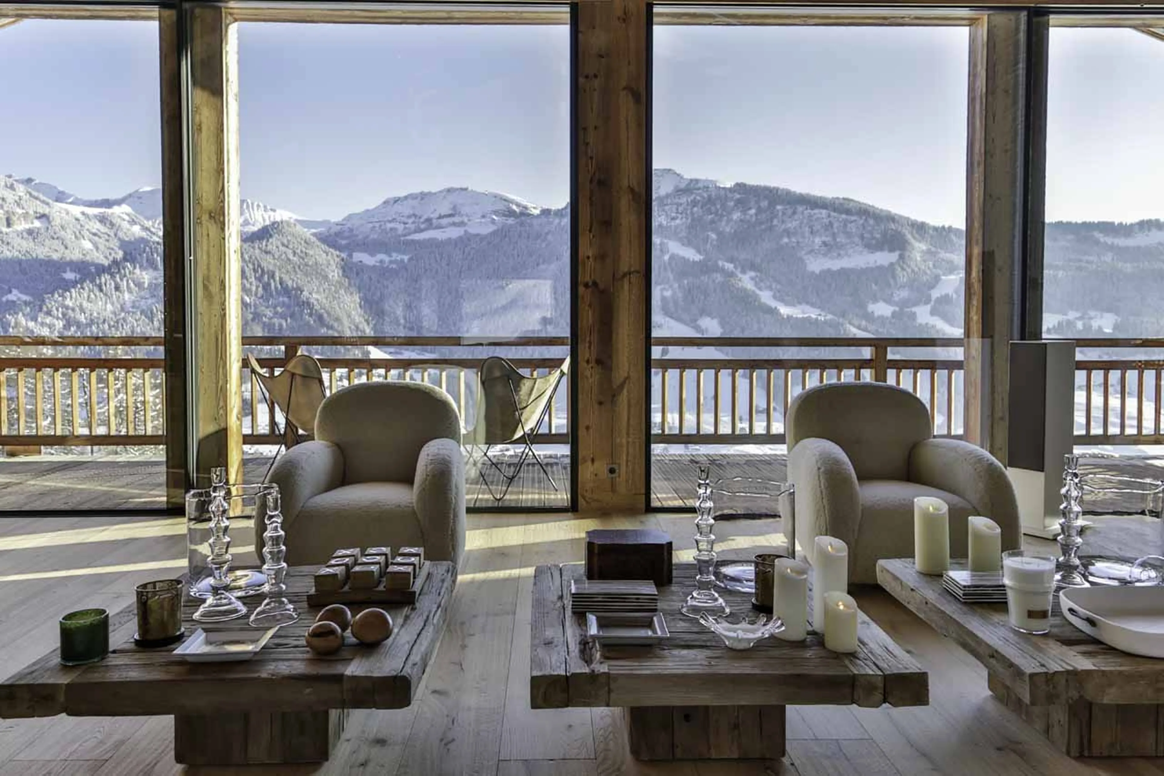 Incredible views from La Fermes a la Leonthine in Megeve