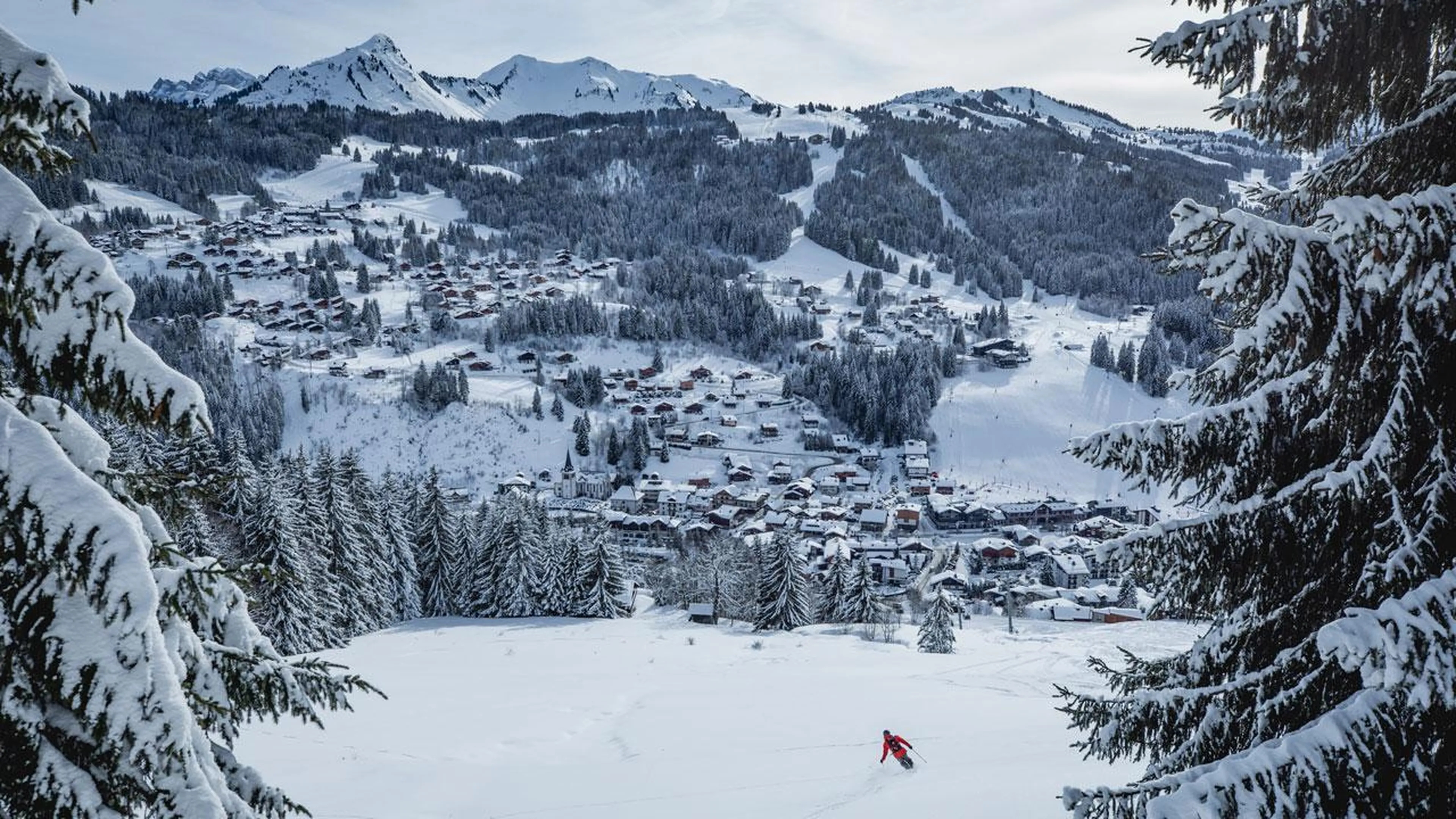 View of Les Gets ski area