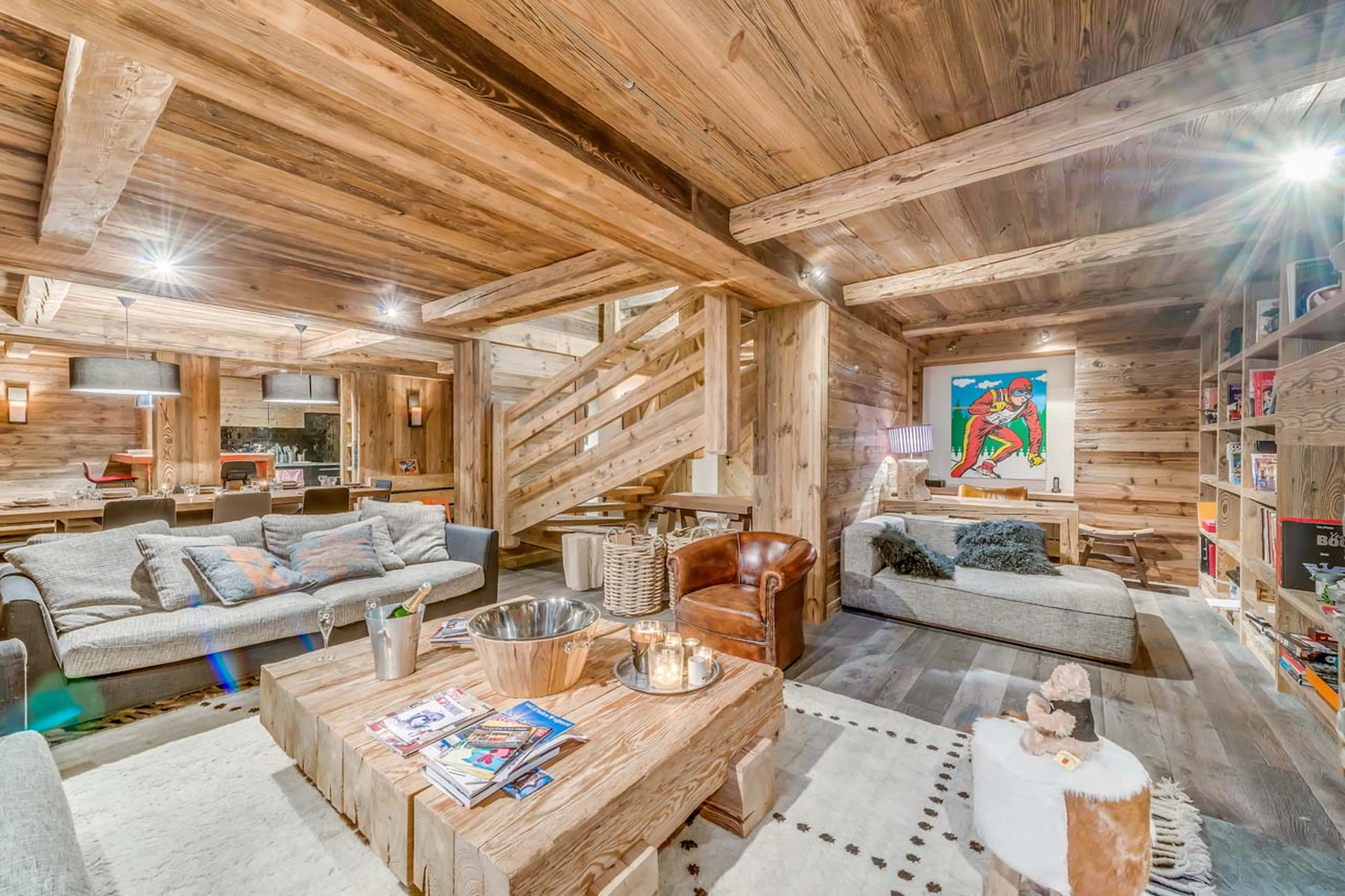 TV and office corner in Apartment Les Sorbiers in Val d'Isere