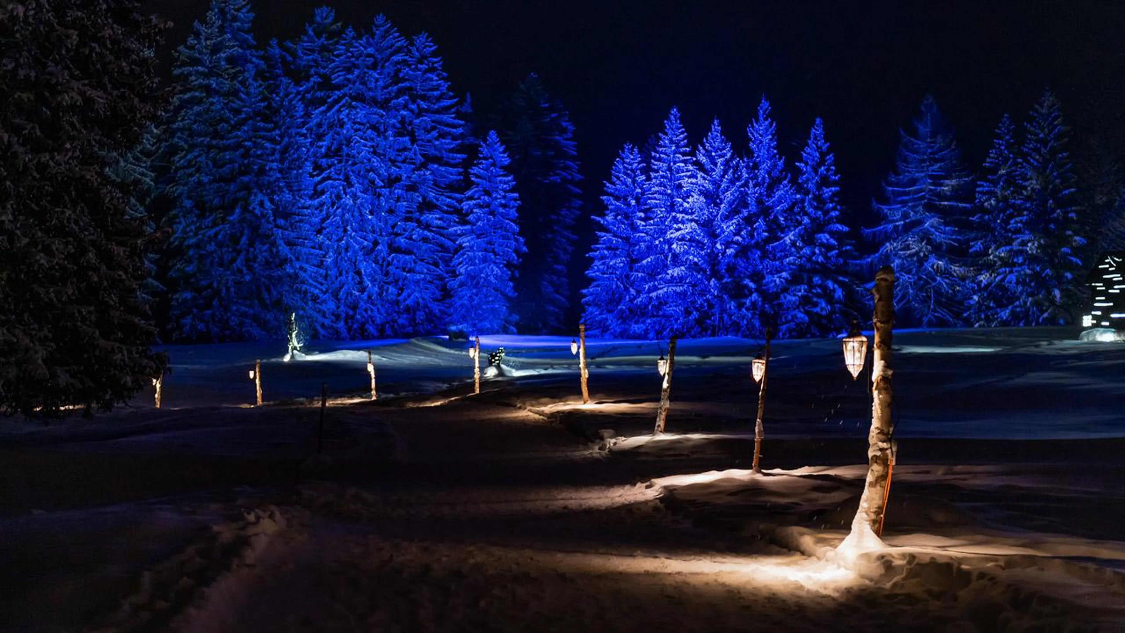 Light show in Crans Montana