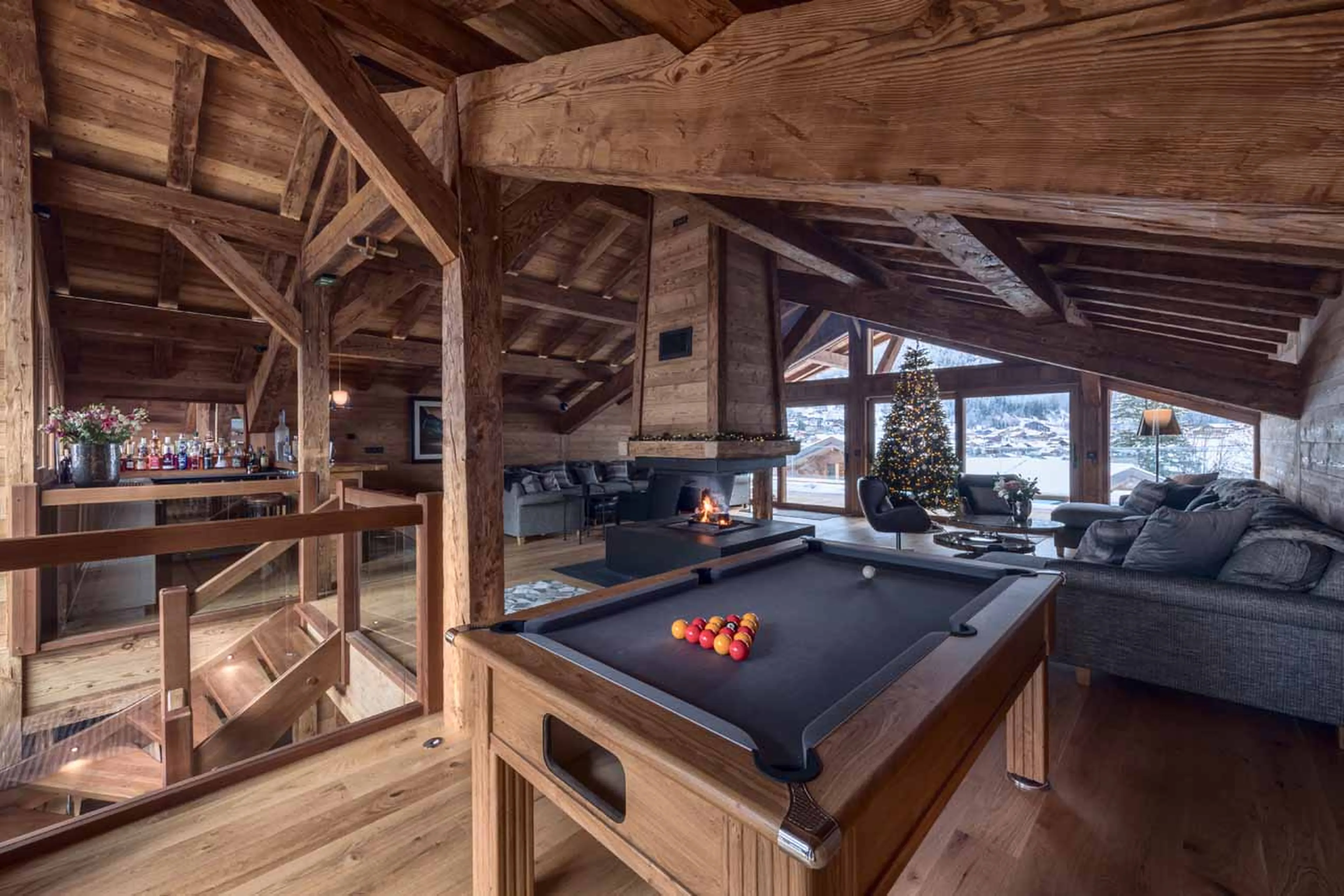 Living room at Lodge de Nants in Morzine