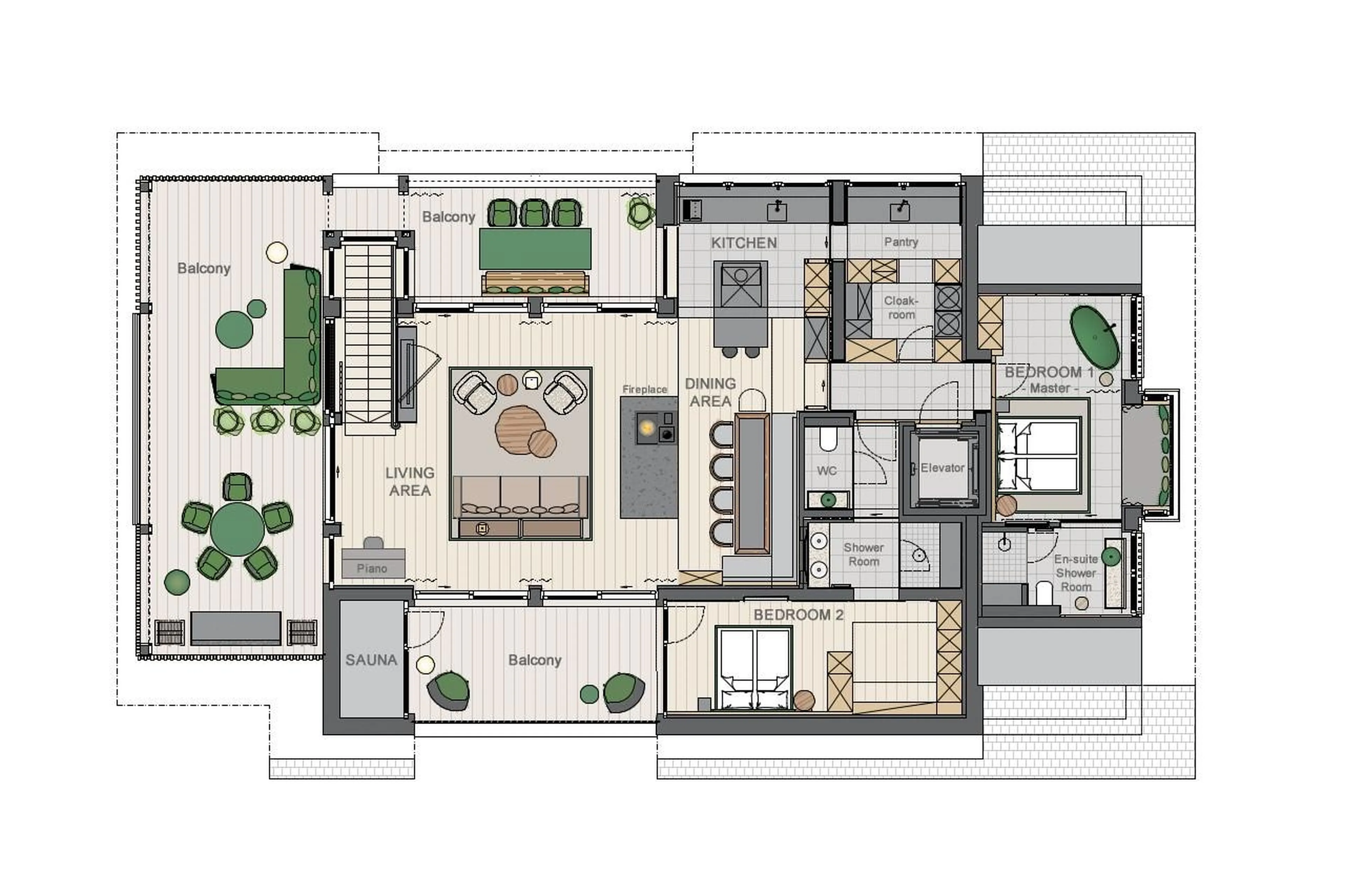 Floor plan of Lech Lodge Loft in Lech