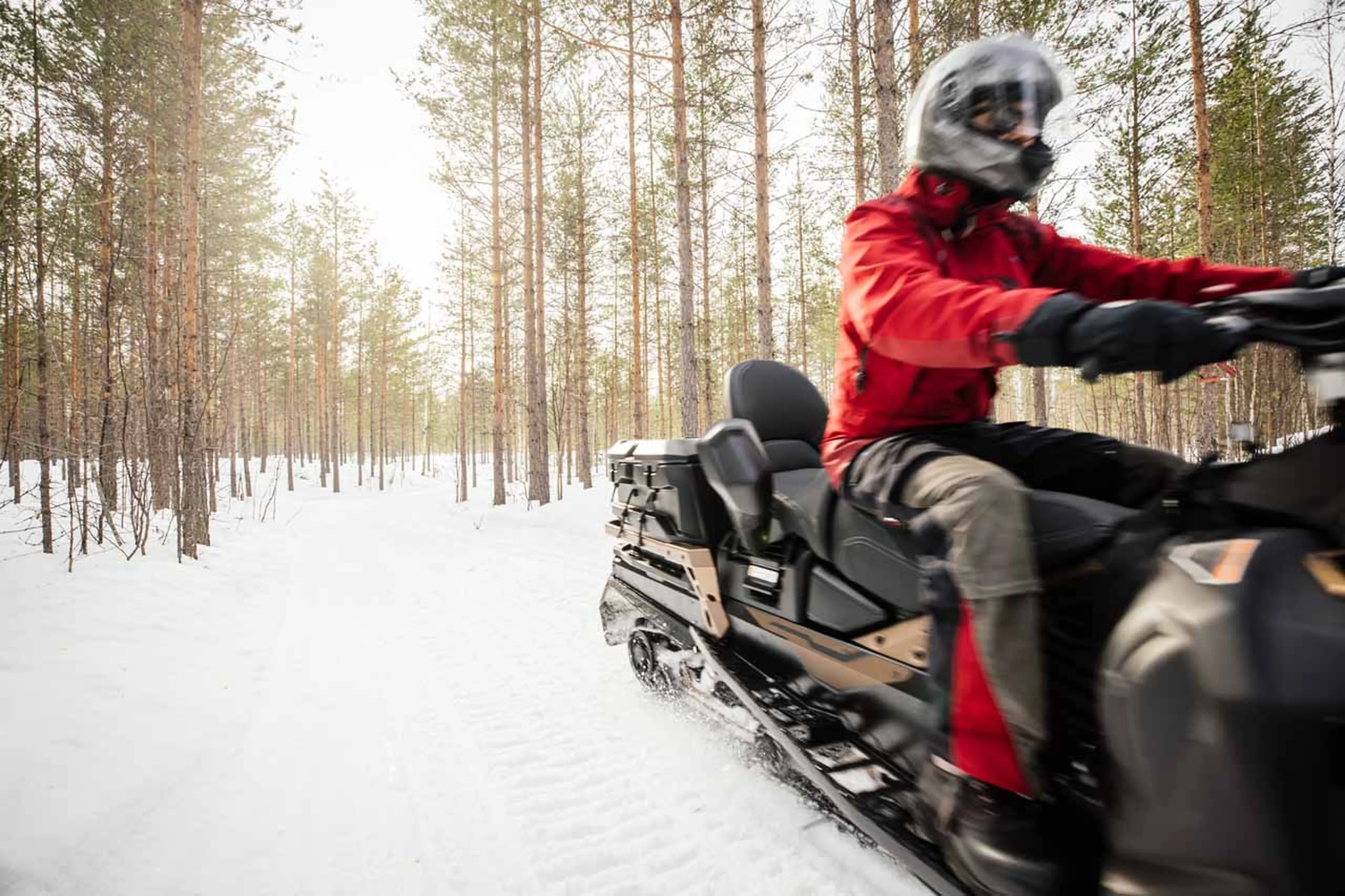 Snowmobiling at Logger's Lodge in Sweden